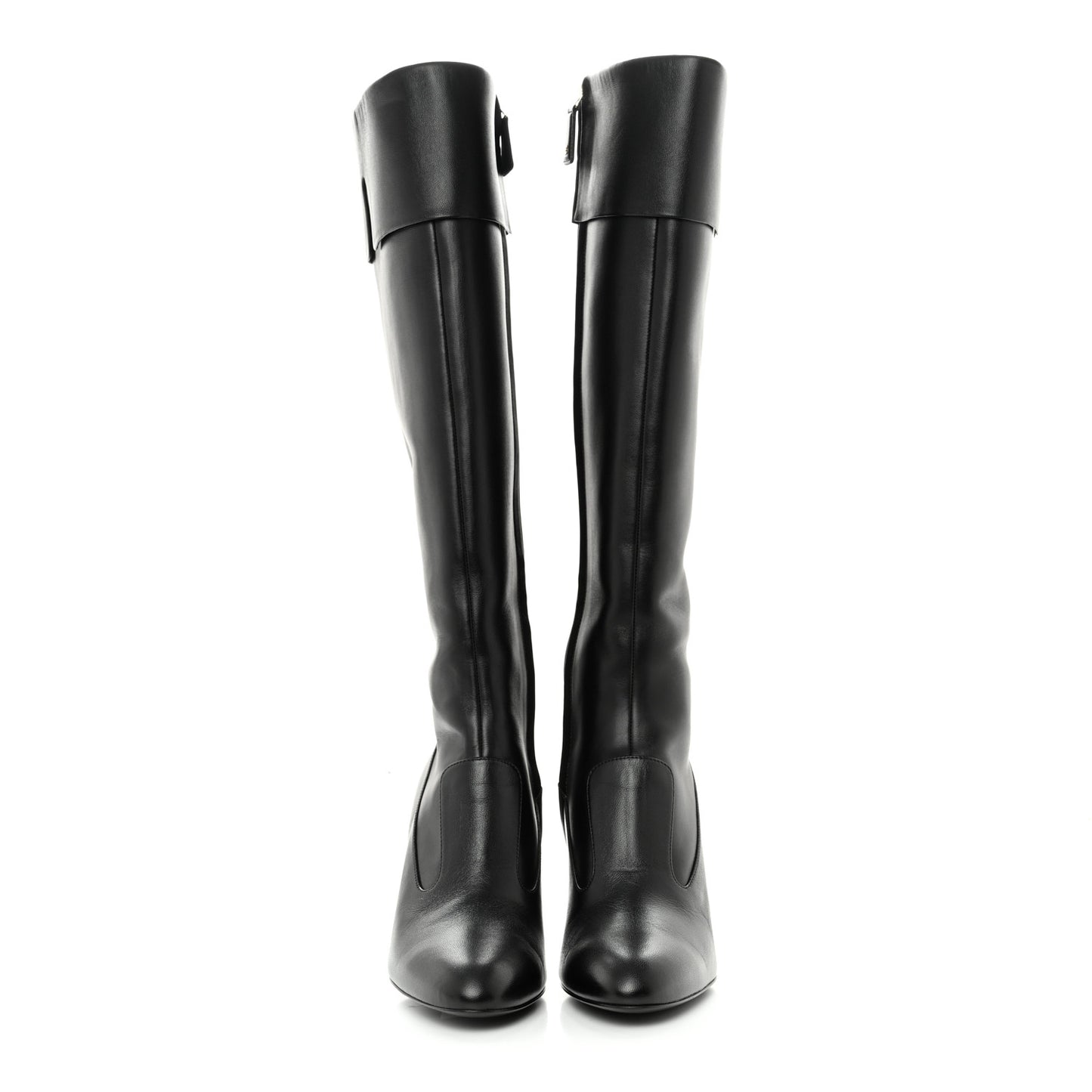 Lambskin High Boots 37 Black