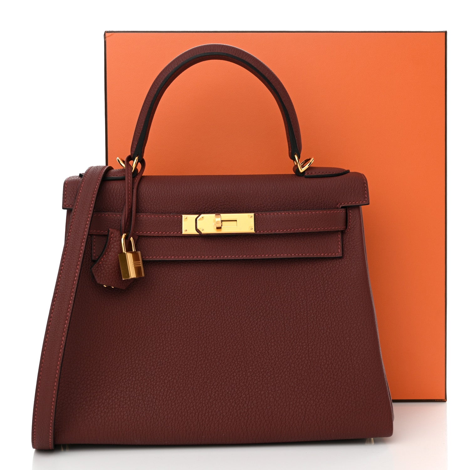 Hermes Togo Kelly Retourne 28 Rouge H 12 of 12