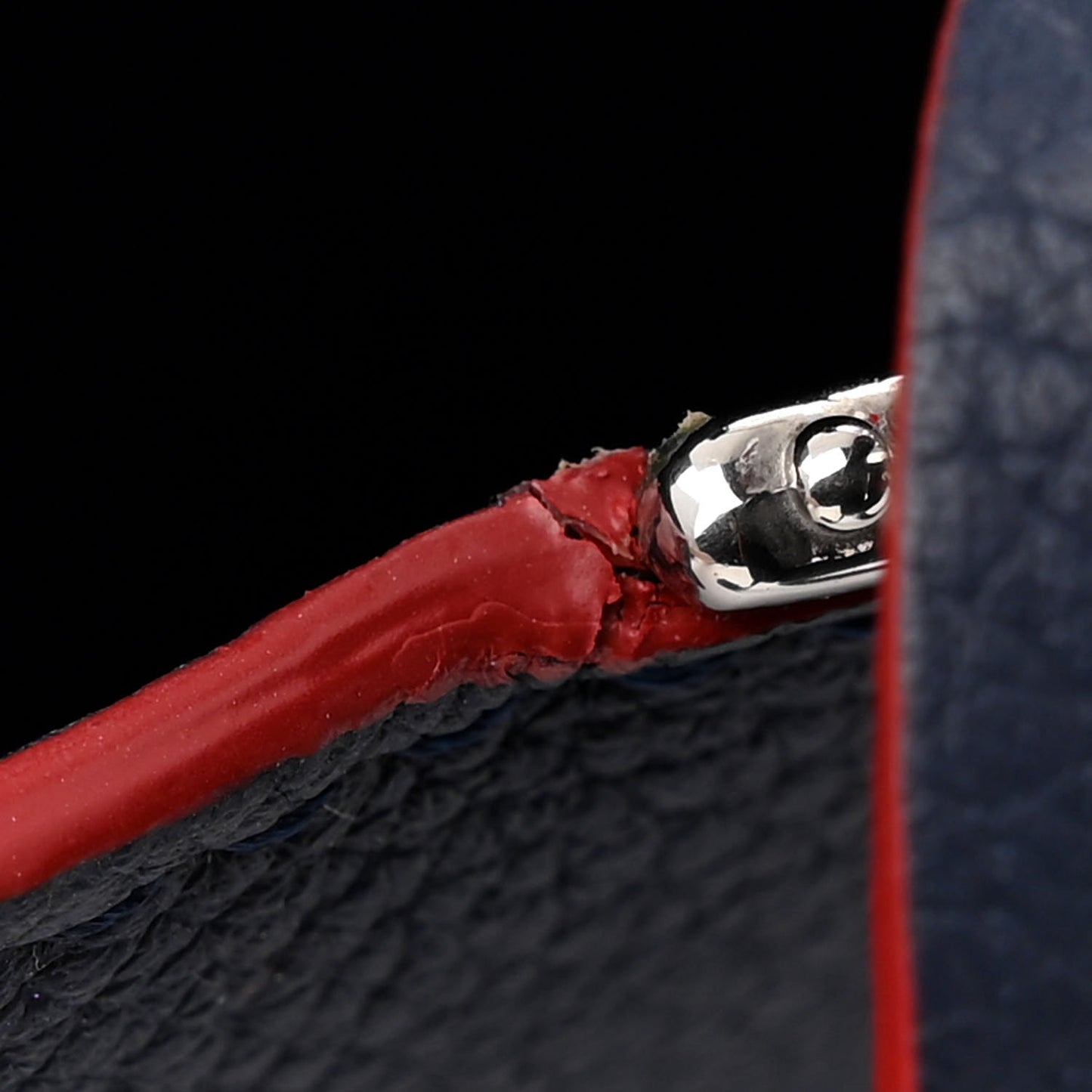Calfskin Lockme Day Marine Rouge