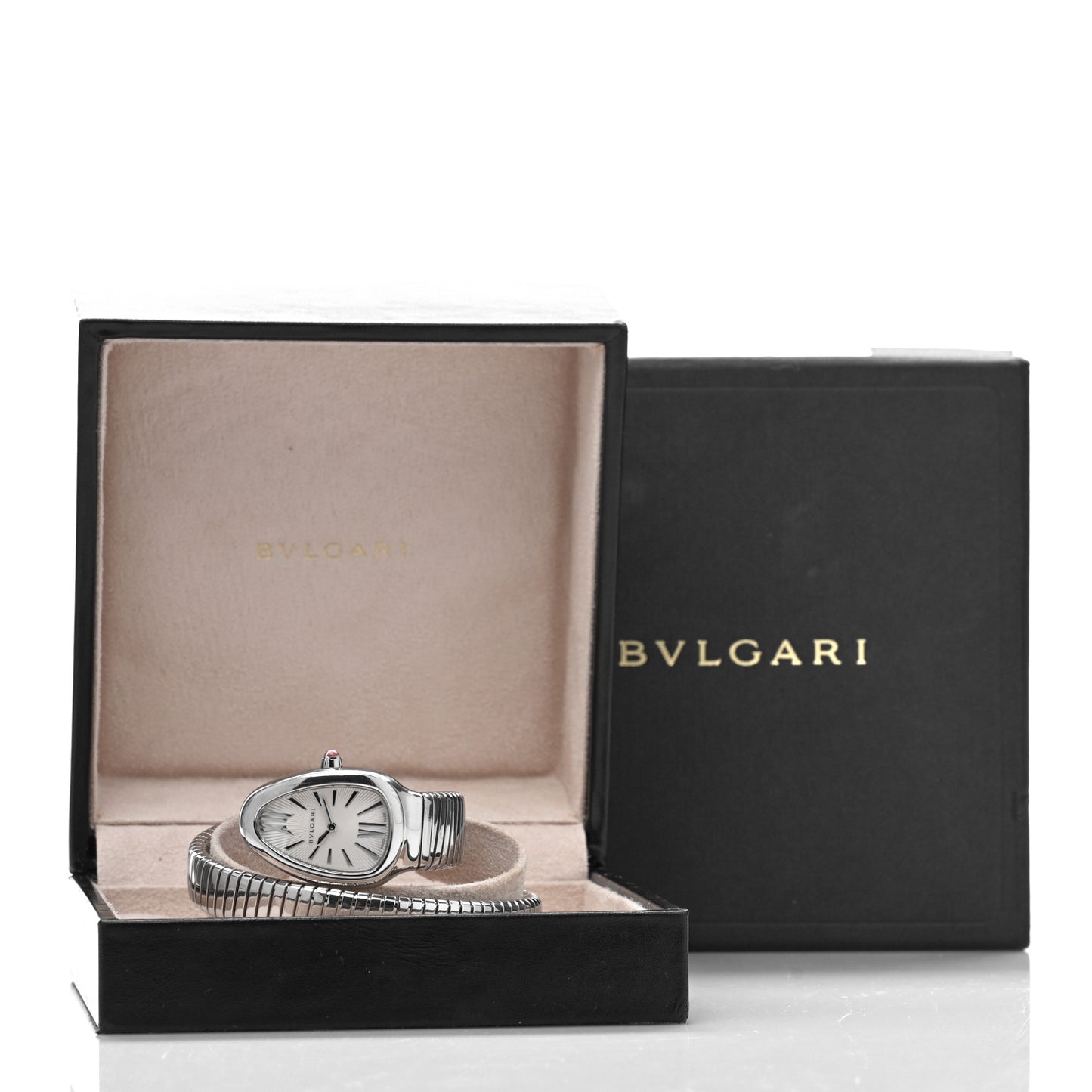 Stainless Steel 35mm Serpenti Tubogas Quartz Watch