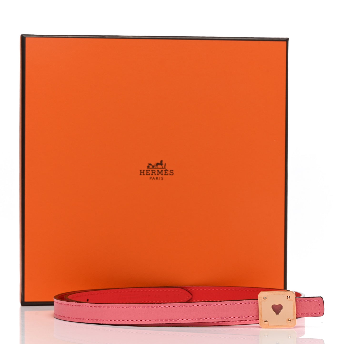 Swift Epsom 13mm As de Coeur Belt 70 Rose D'ete Rouge Tomate