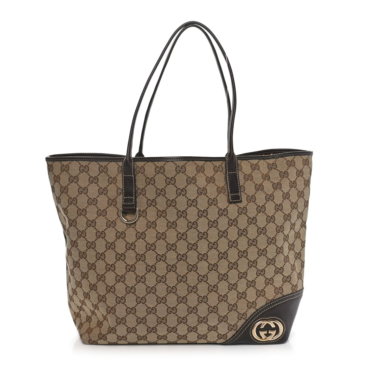 Monogram Large New Britt Tote Brown
