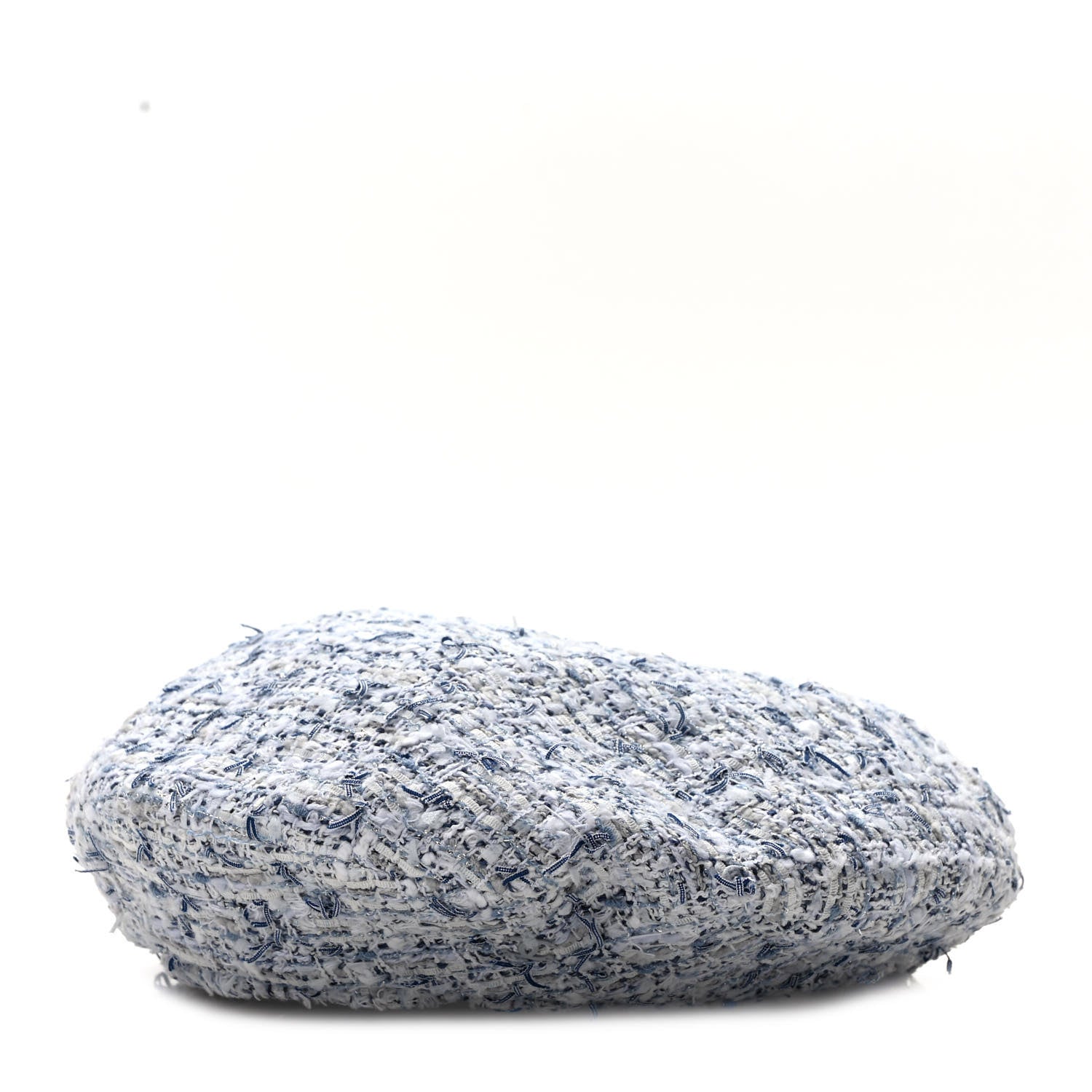 Chanel Cotton Tweed CC Beret S Blue White 1 of 6