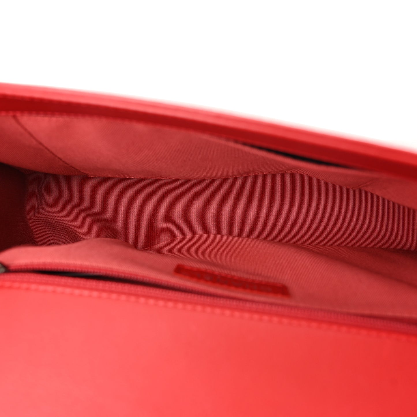 Calfskin Quilted New Medium Boy Flap Red