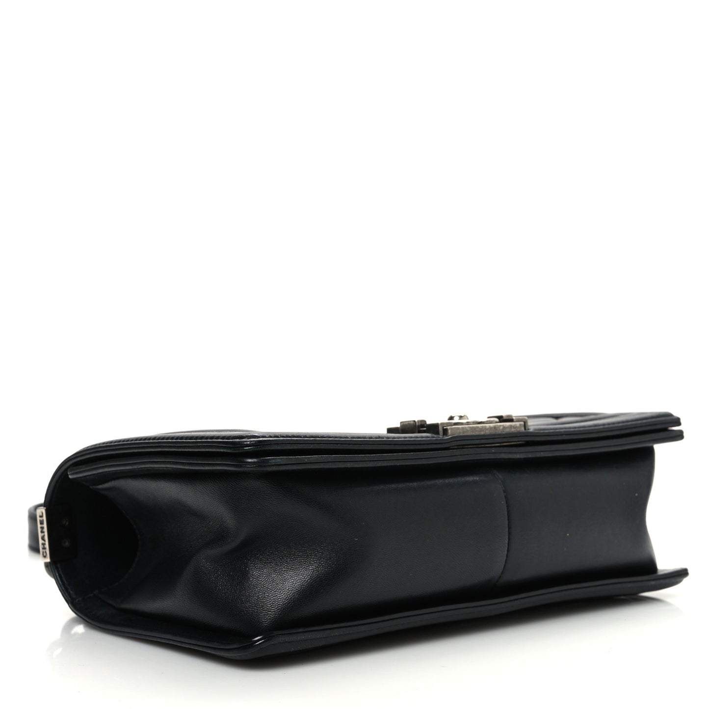 Lambskin Quilted Medium Boy Flap Black