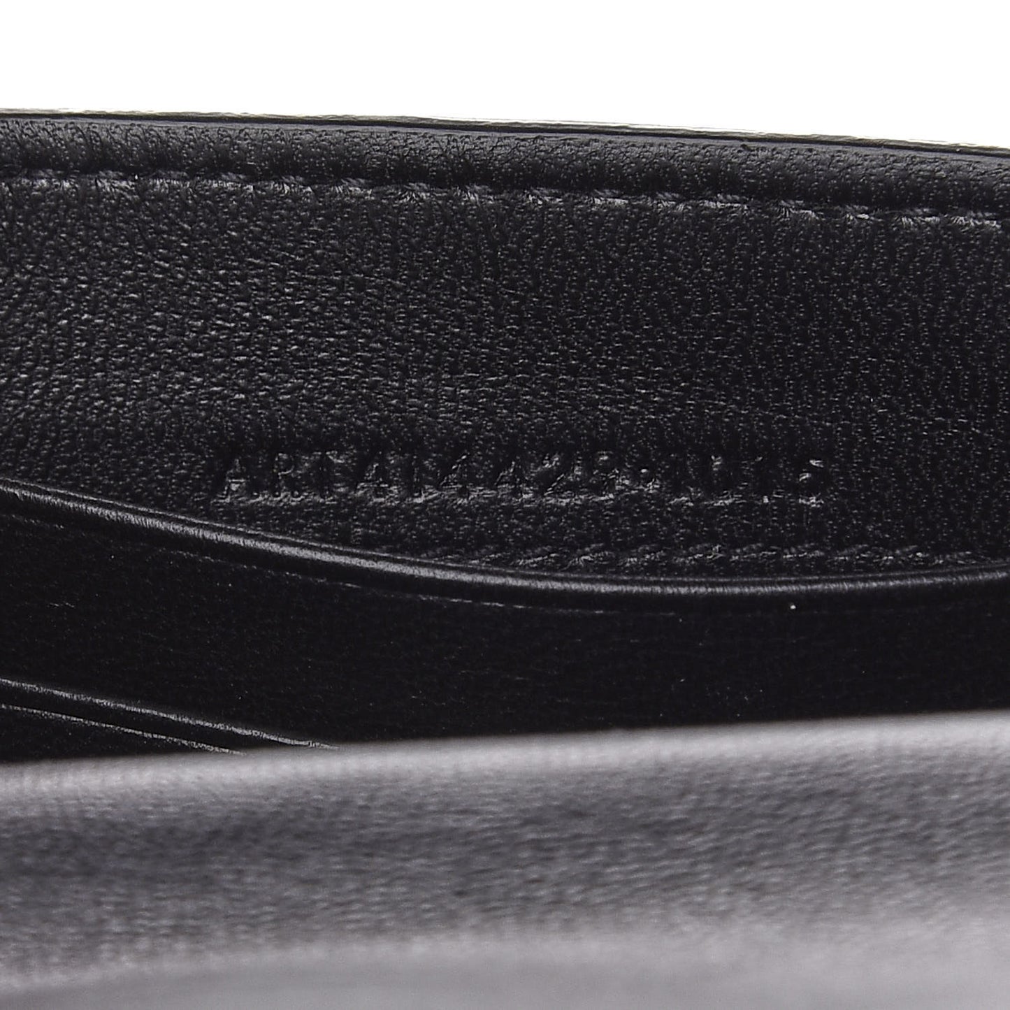 Calfskin Crocodile Embossed Small Monogram Envelope Wallet Black