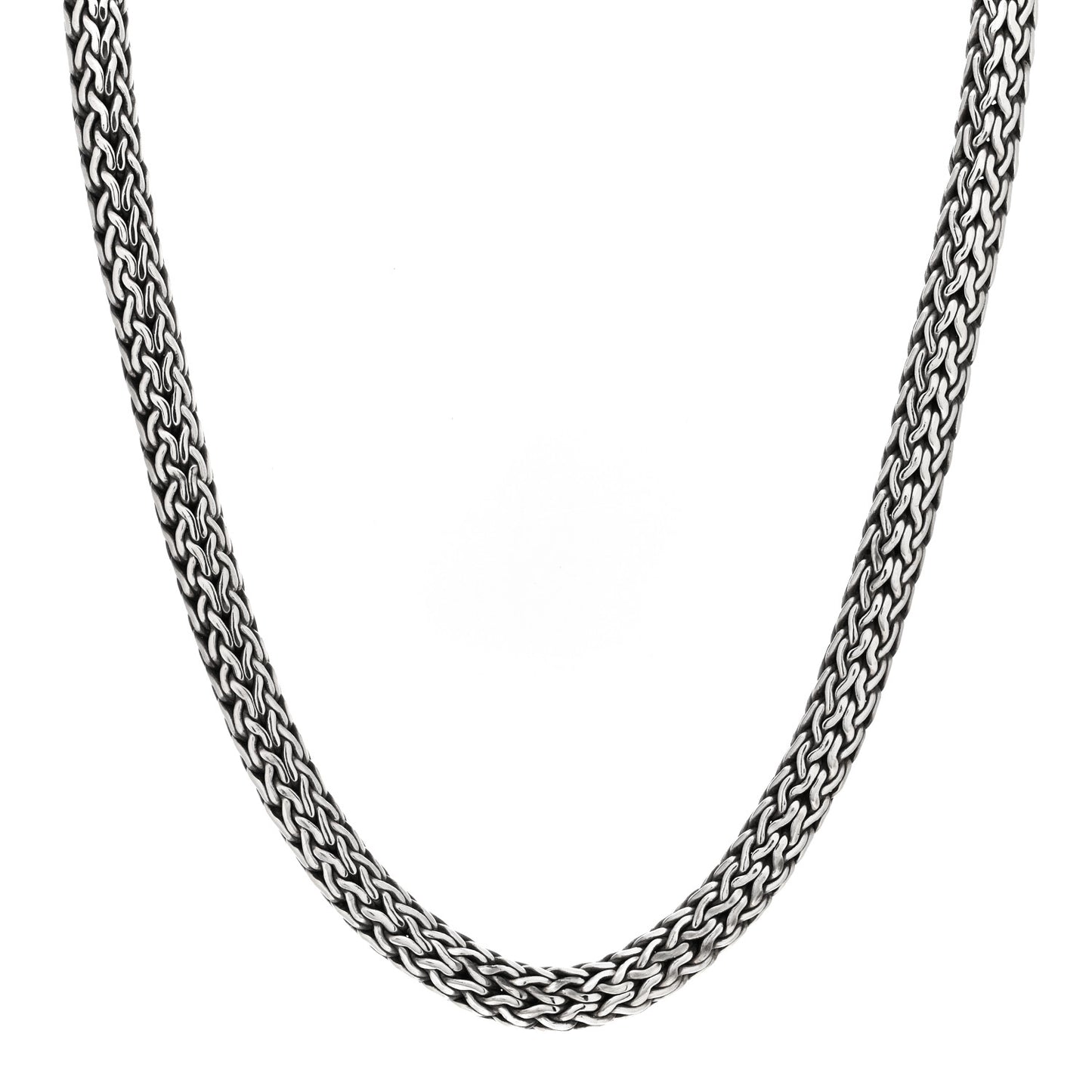 Sterling Silver 18K Yellow Gold 7.5mm Classic Chain Necklace