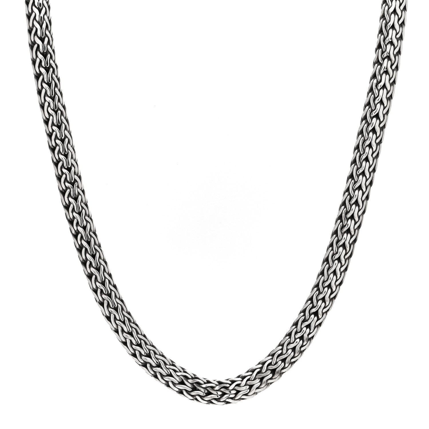 John Hardy Sterling Silver 18K Yellow Gold 7.5mm Classic Chain Necklace 1 of 4