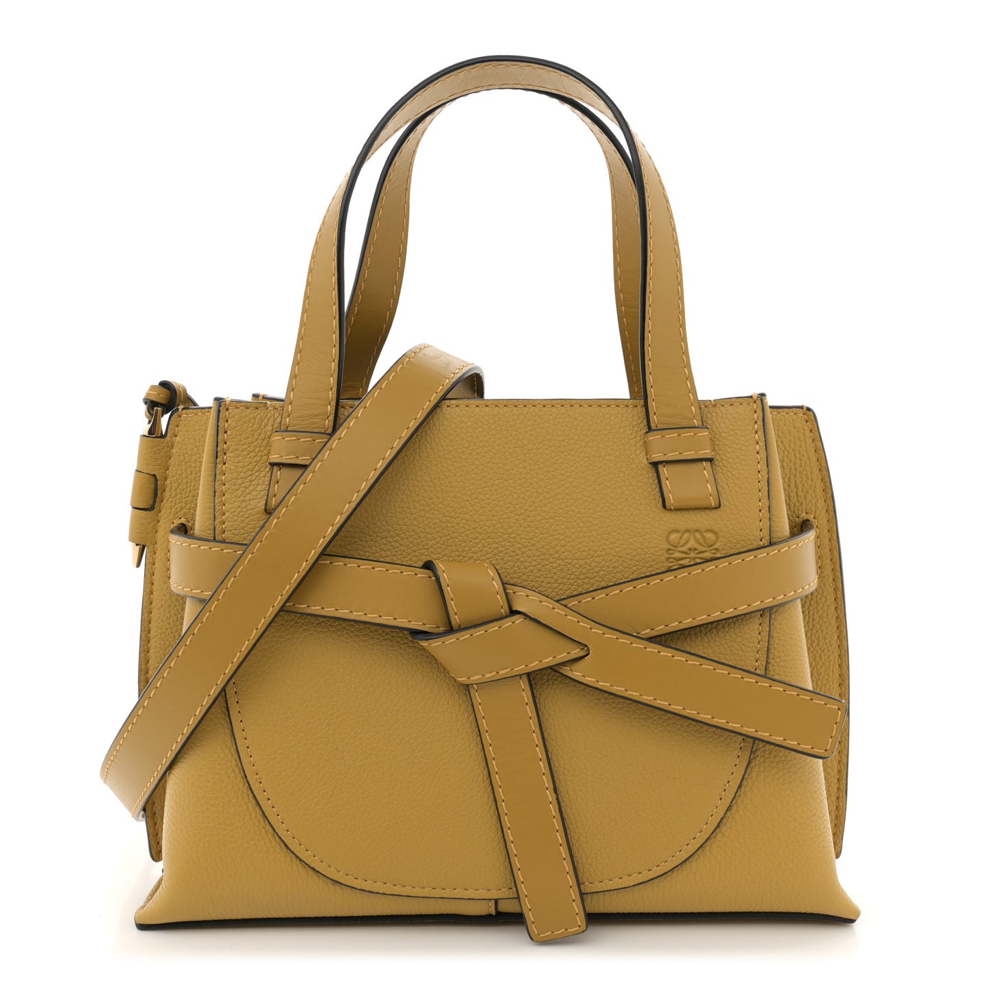 Calfskin Mini Gate Tote Ochre