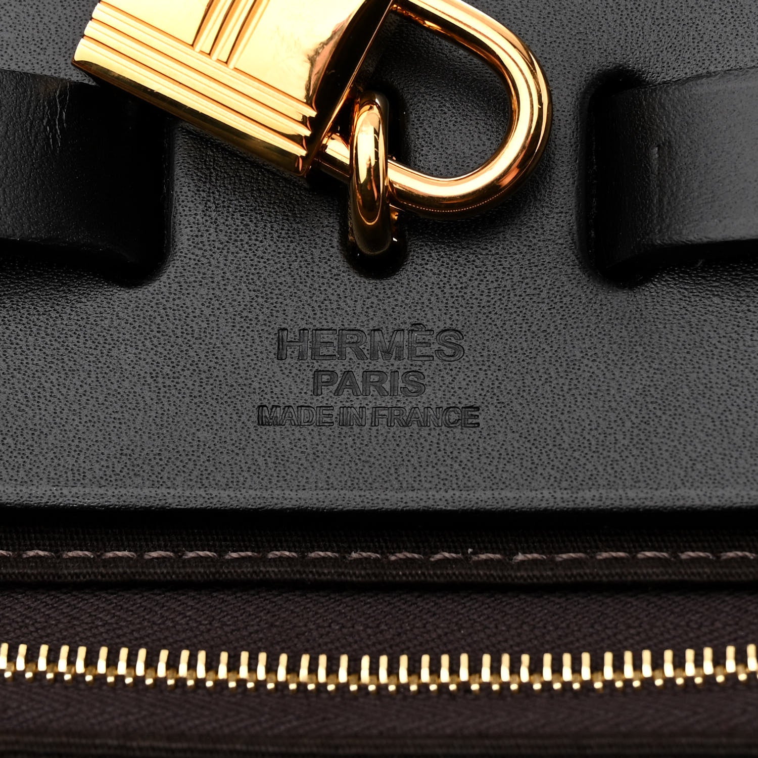 Hermes Military Toile Vache Hunter Herbag Zip Retourne 31 PM Black Ebene 7 of 10