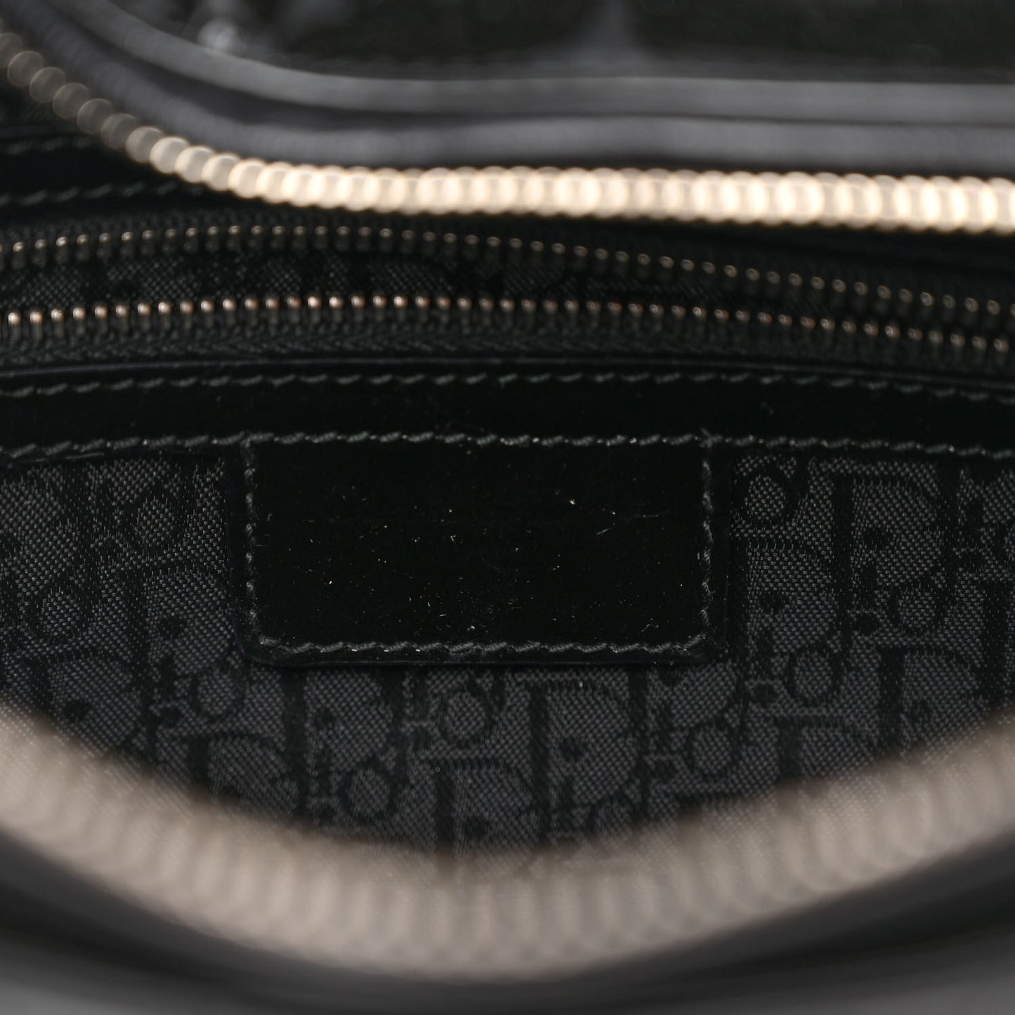 CHRISTIAN DIOR Patent Cannage Large Lady Dior Black