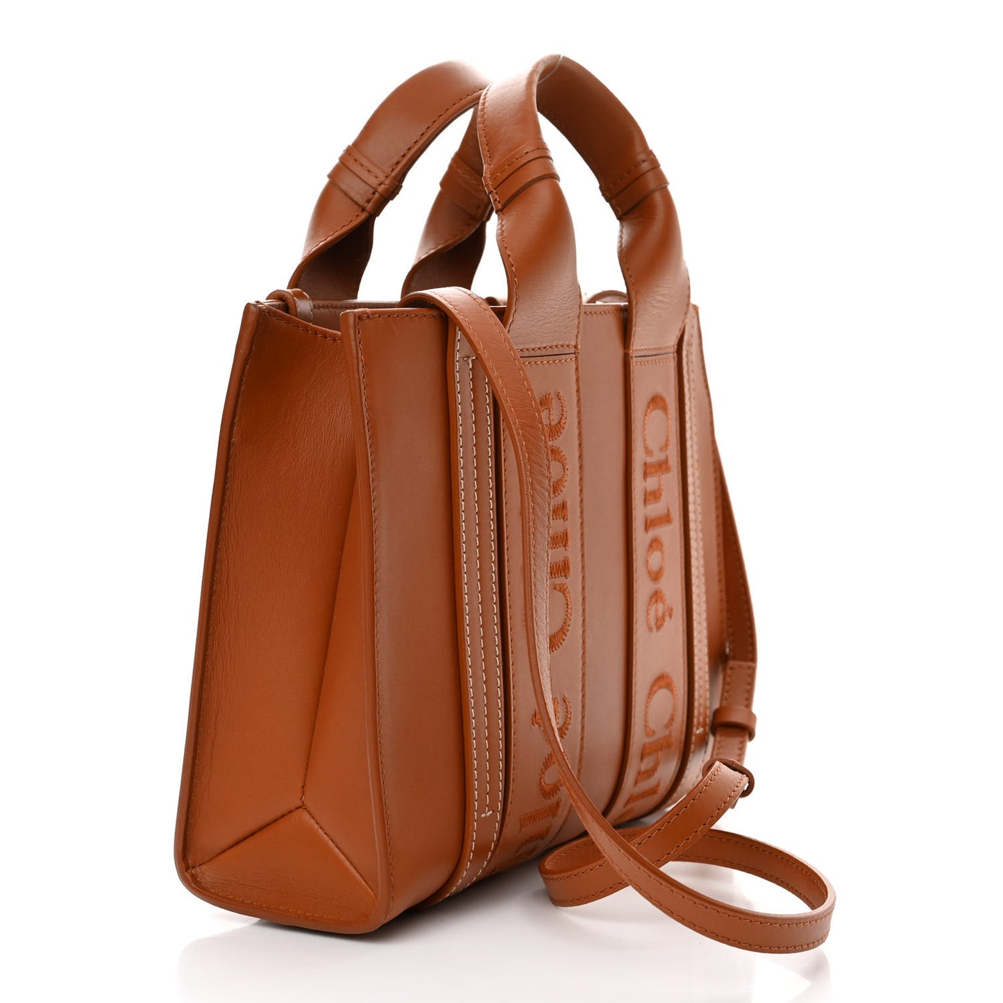 Calfskin Small Woody Tote Caramel