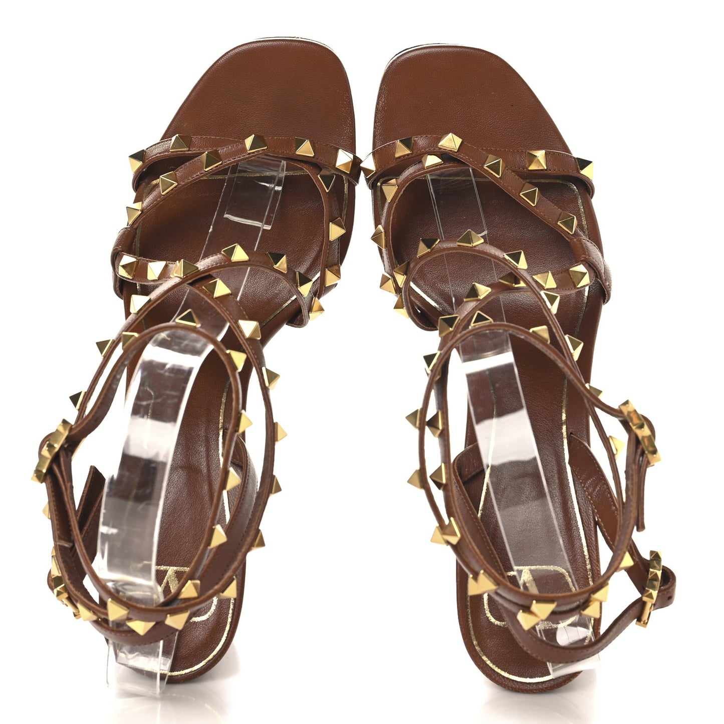 Nappa Rockstud Flair Ankle Wrap 80mm Sandals 40 Selleria