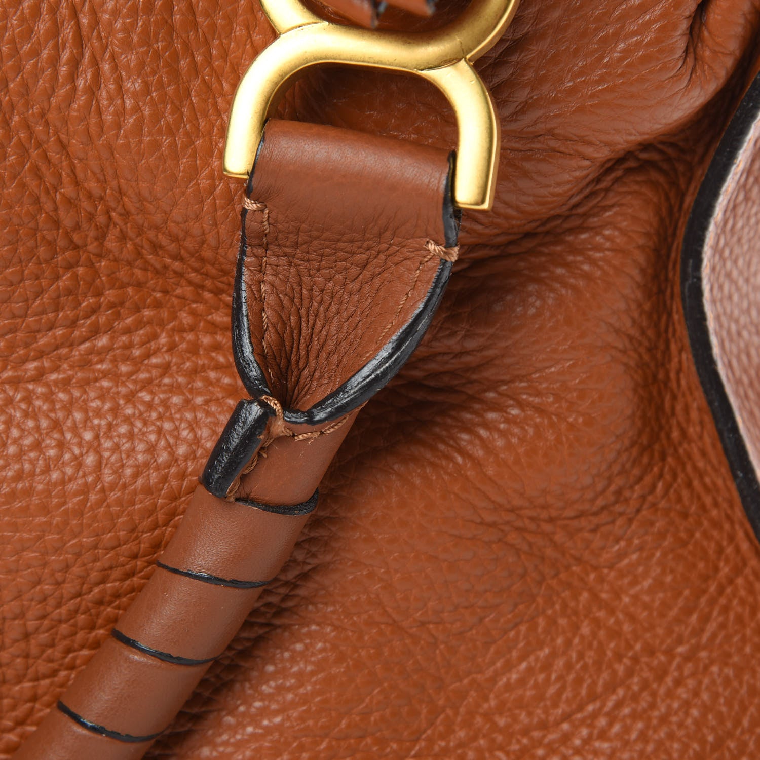 Chloe Calfskin Large Marcie Satchel Tan 17 of 17