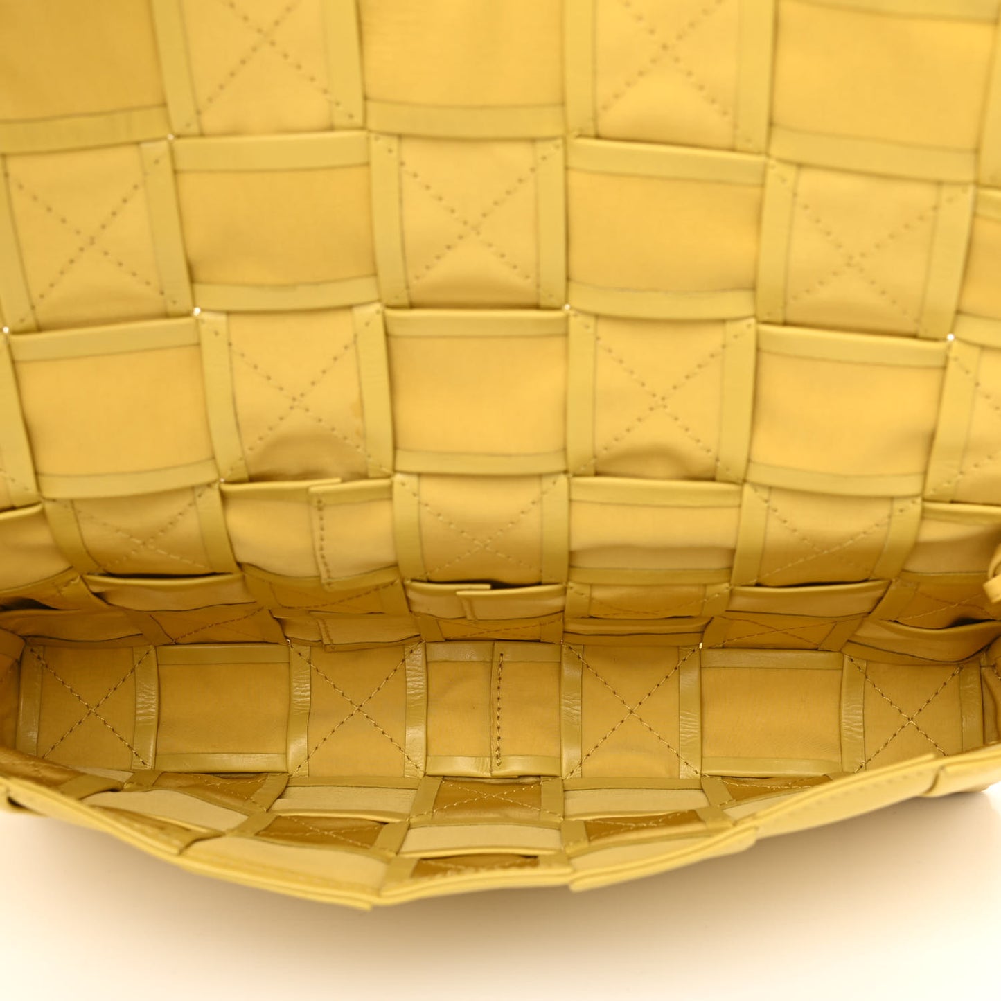 Paper Calfskin Intrecciato Stretch Cassette Buttercup