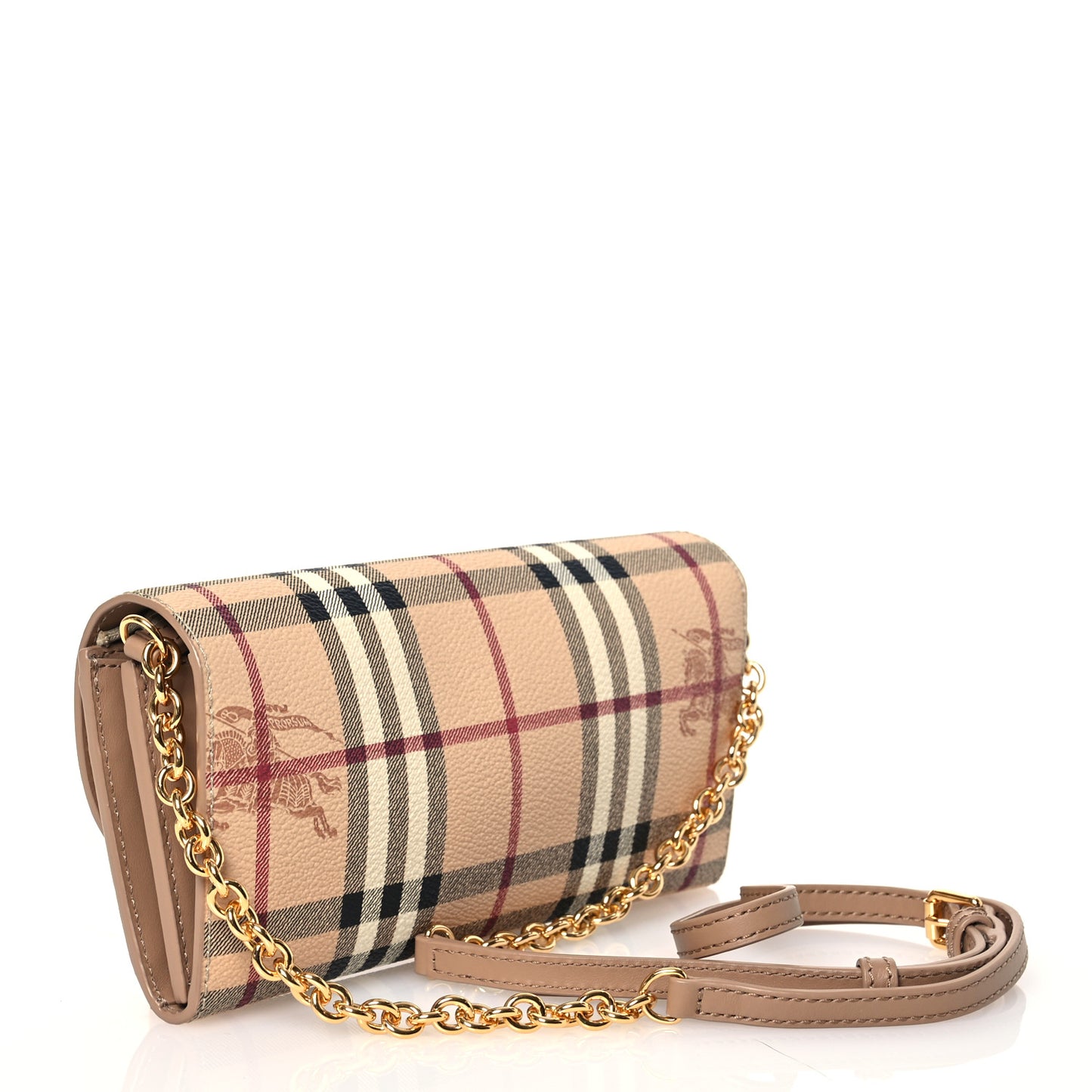 Haymarket Check Henley Wallet On Chain Mid Camel
