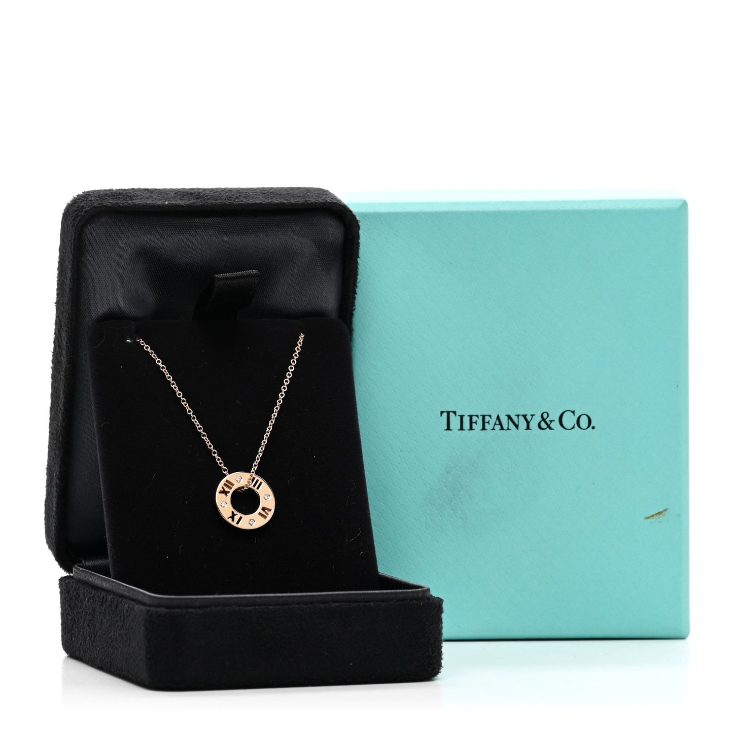 18K Rose Gold Diamond Atlas Pierced Pendant Necklace