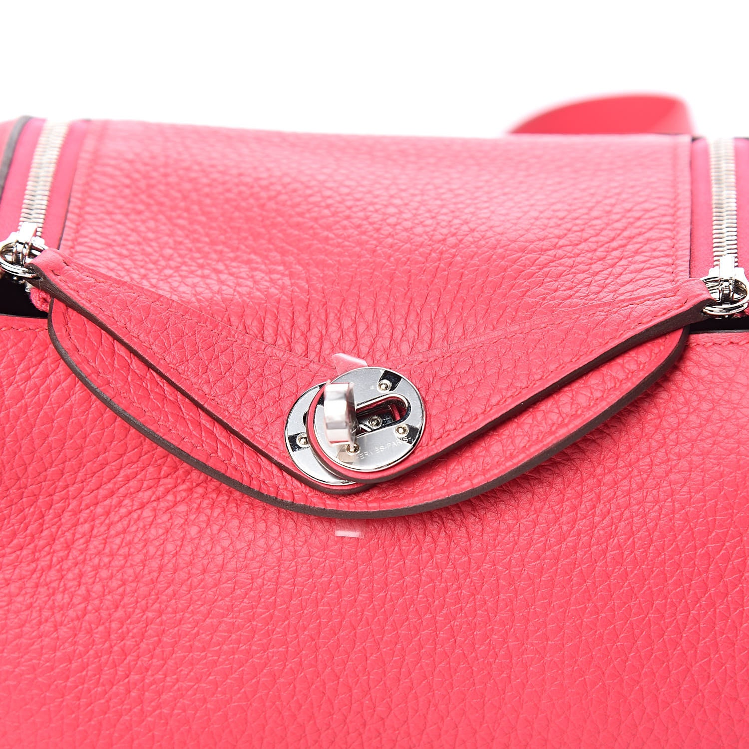 Hermes Taurillon Clemence Mini Lindy 20 Rose Extreme 9 of 10