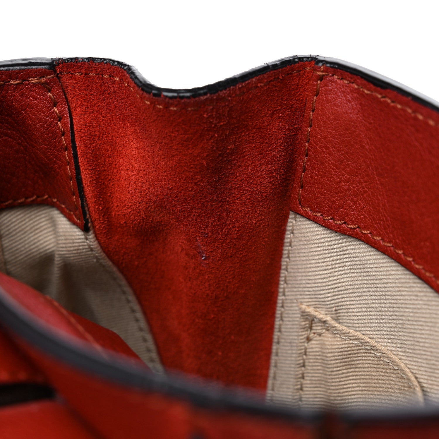 Chloe Suede Calfskin Mini Faye Backpack Earthy Red 13 of 17