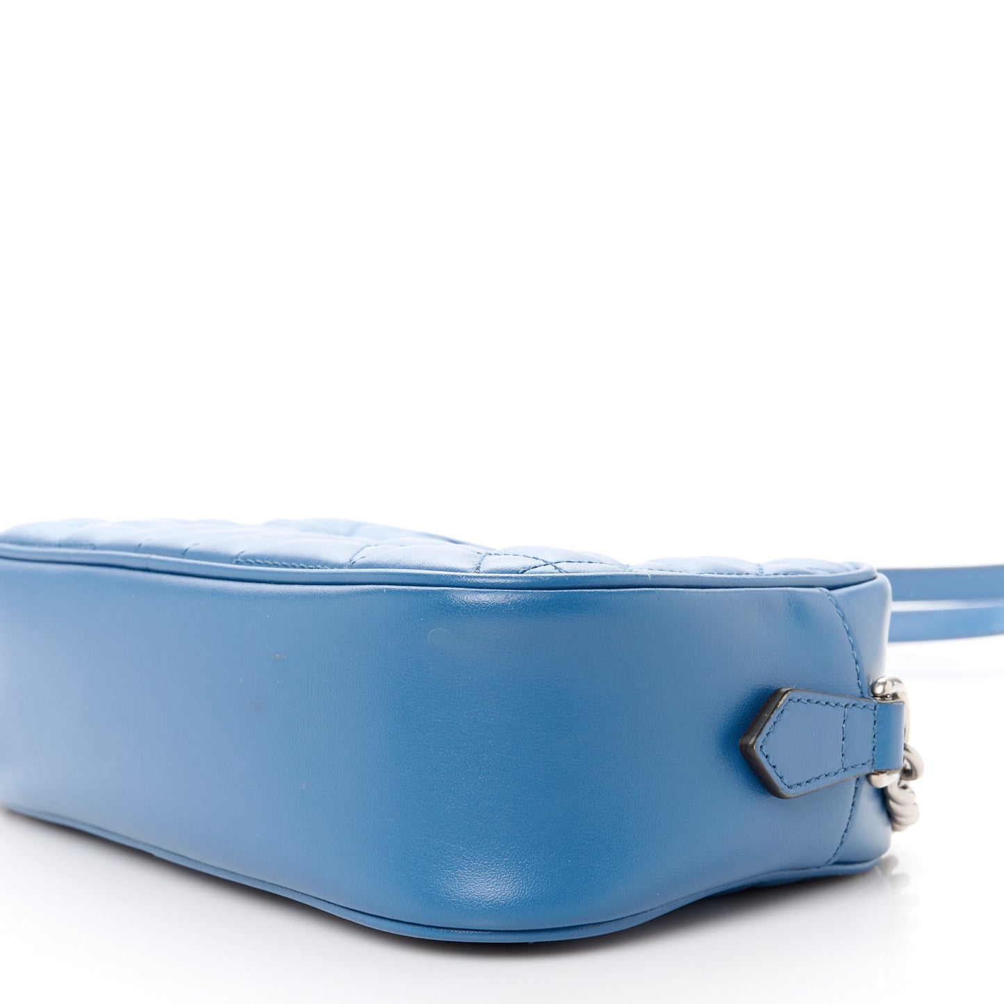 Calfskin Matelasse Aria Small GG Marmont Chain Shoulder Bag Clear Blue