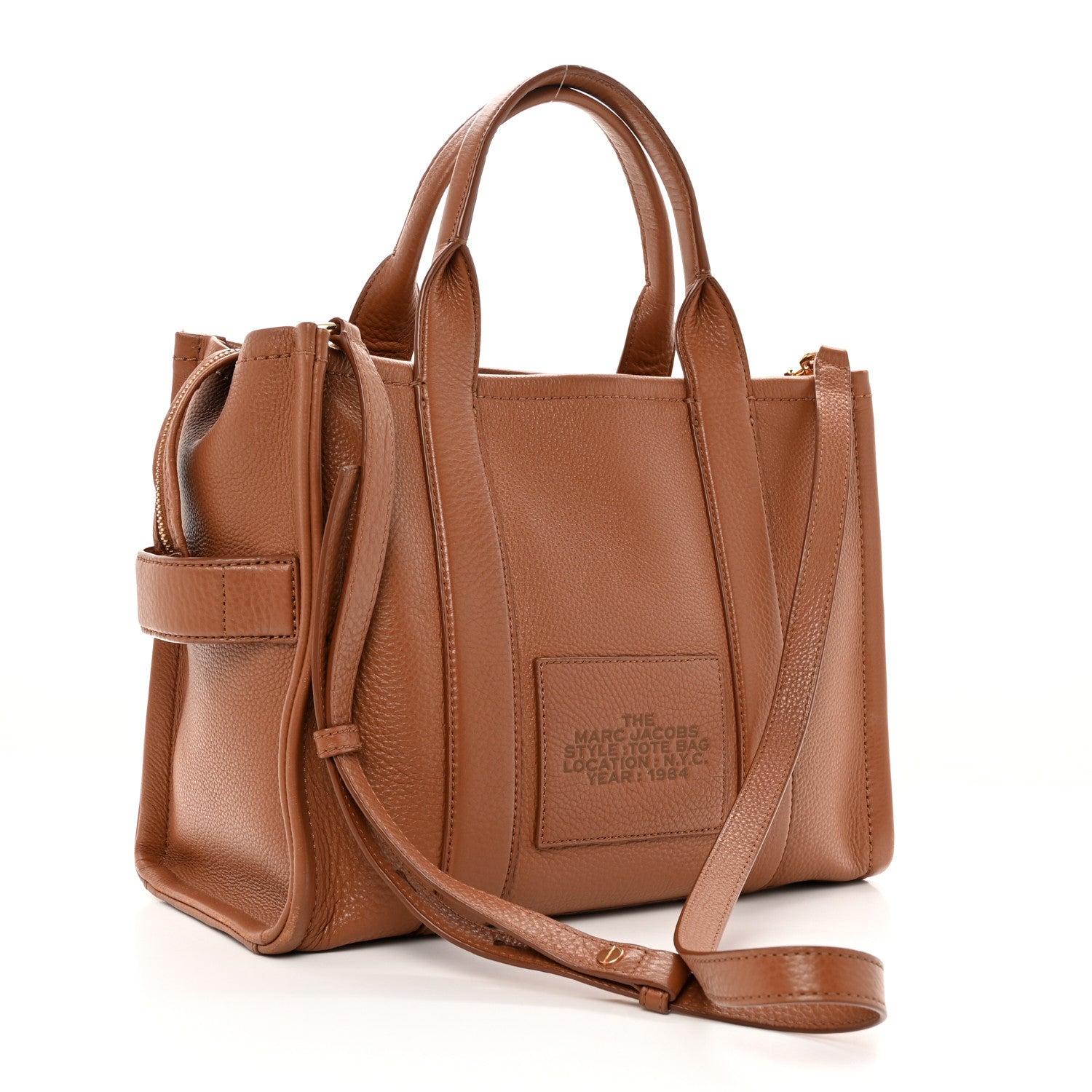 Marc Jacobs Grained Calfskin Medium The Tote Bag Argan Oil 3 of 19