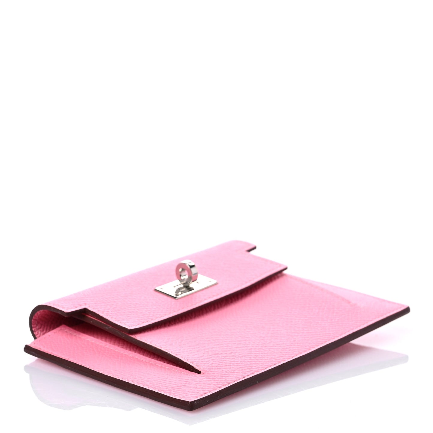 Epsom Kelly Pocket Compact Wallet Rose Confetti