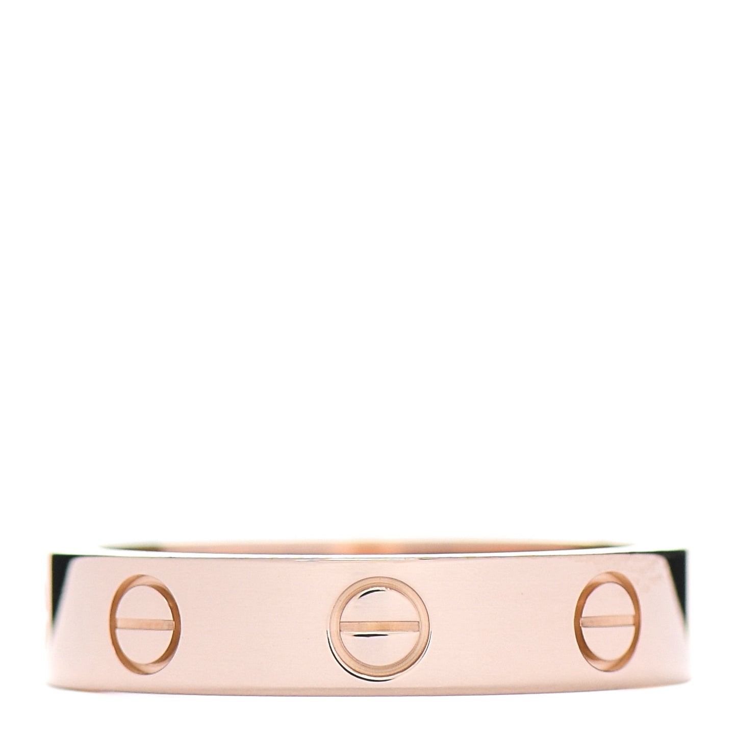 18K Pink Gold Diamond 4mm LOVE Wedding Band Ring 51 5.75
