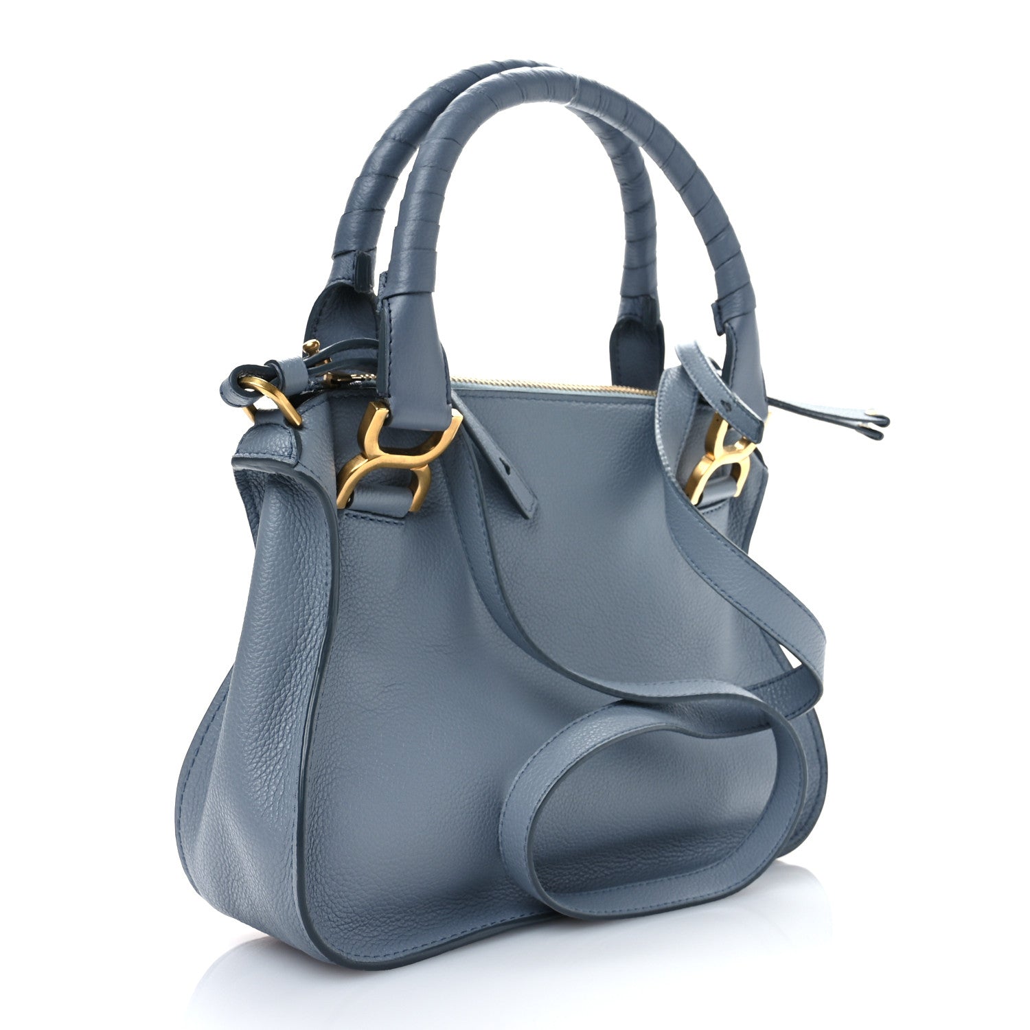 Chloe Calfskin Small Marcie Satchel Faded Blue 3 of 10