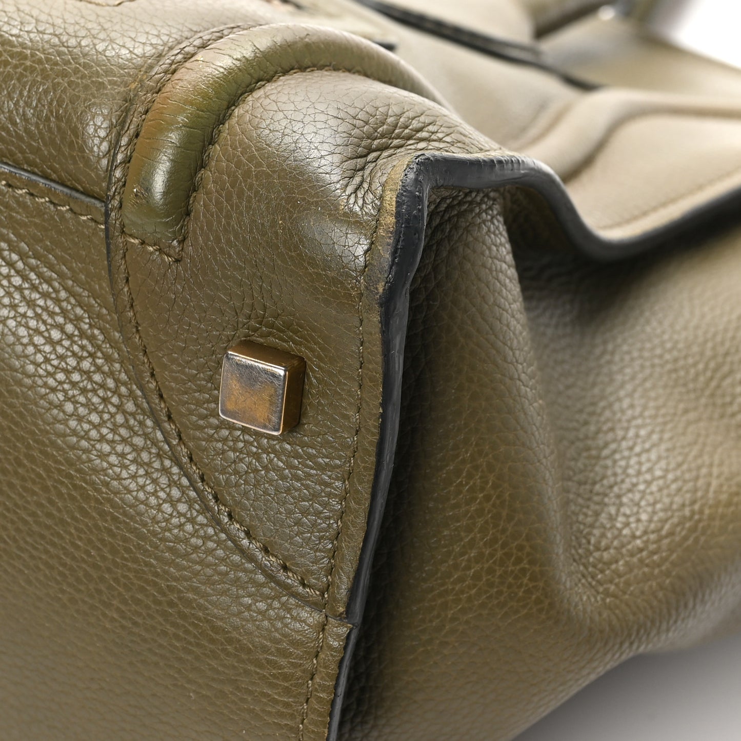 Drummed Calfskin Mini Luggage Souris