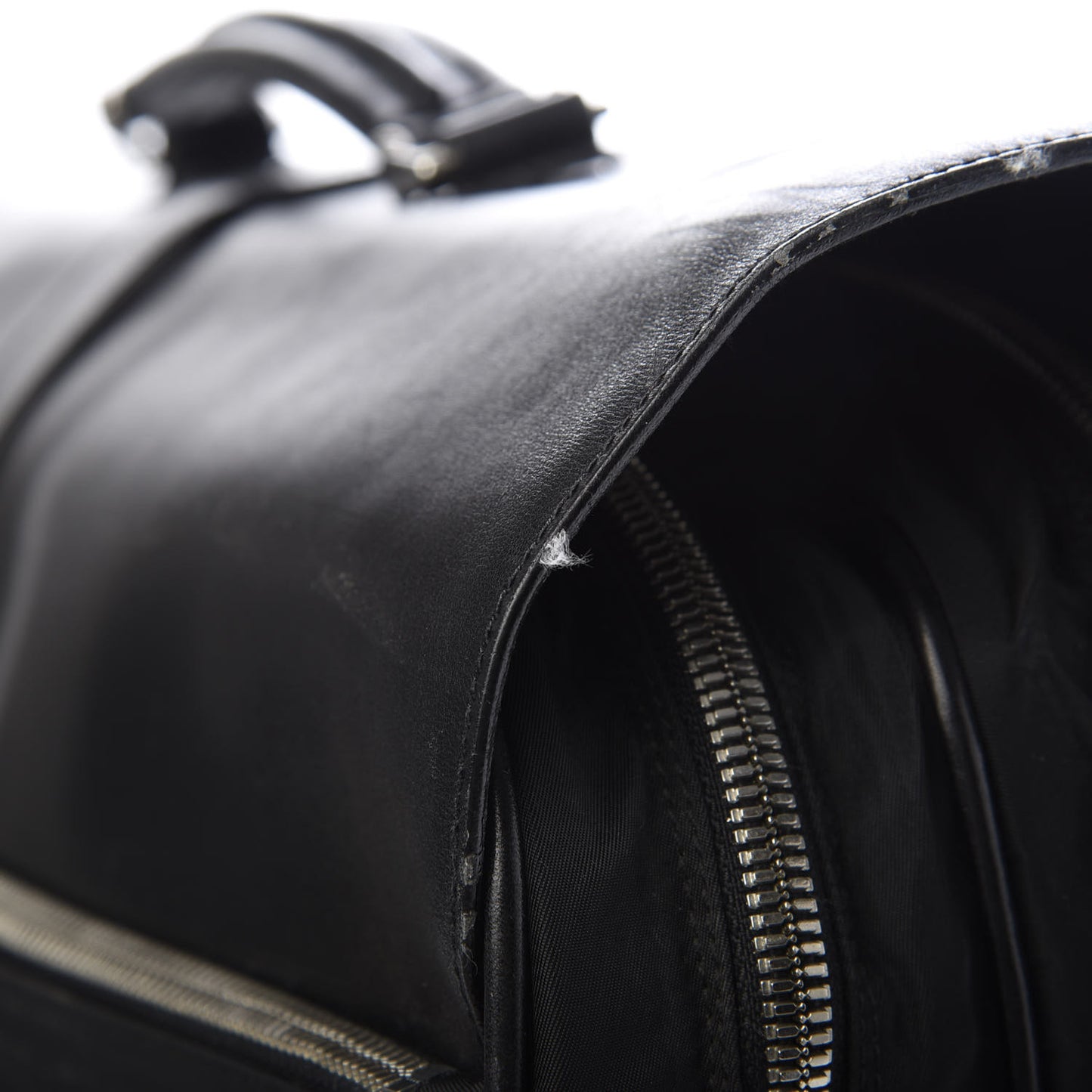 Soft Calfskin Tessuto Nylon Travel Bag Black