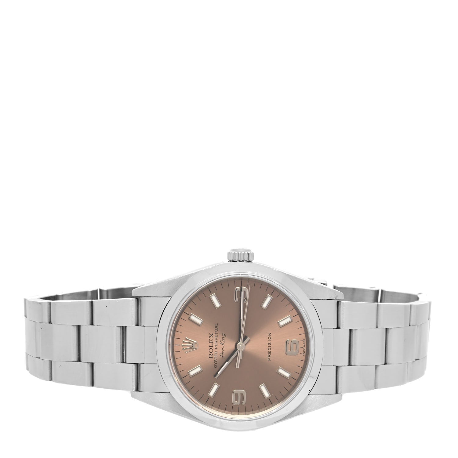 Rolex Stainless Steel 34mm Air-King Oyster Perpetual Precision Watch Pink 14000 2 of 4