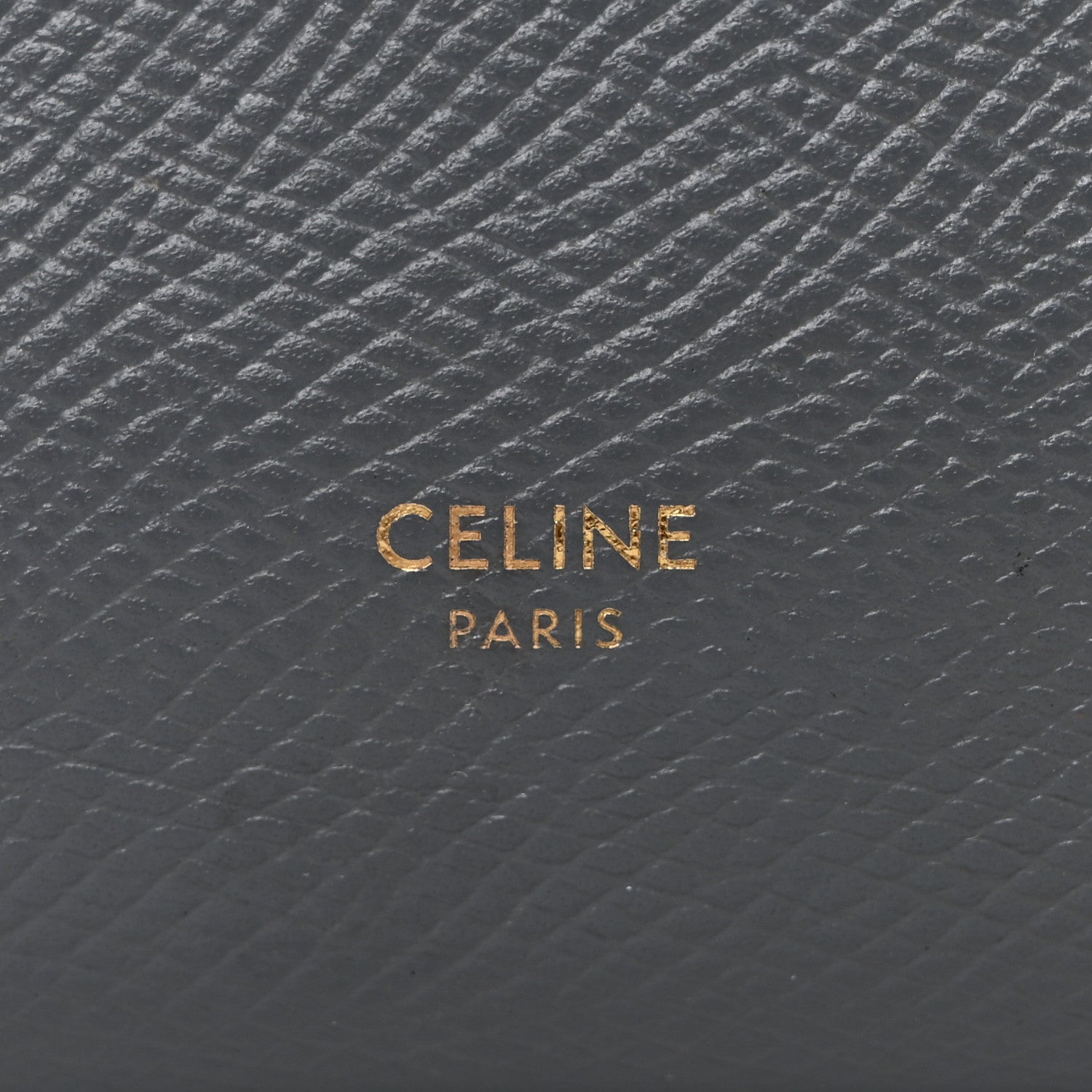 Celine Grained Calfskin Large Multifunction Strap Wallet Grey 10 of 14