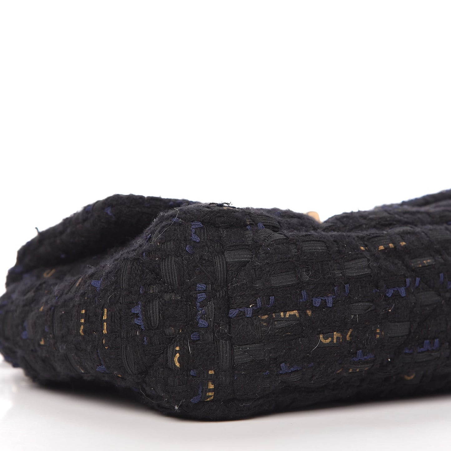 Tweed Quilted Medium Chanel 19 Flap Black Navy Gold