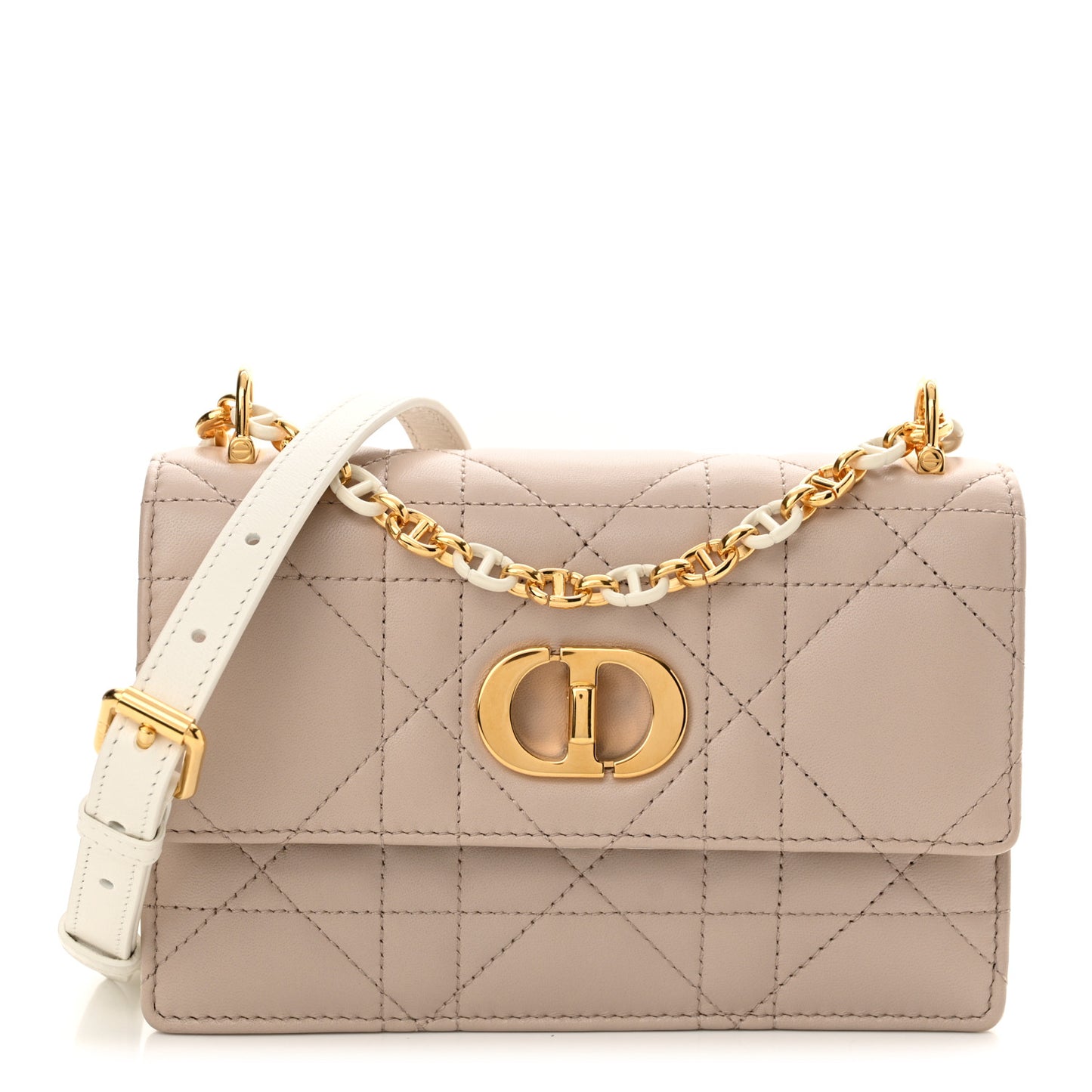 Lambskin Macrocannage Bi-Color Mini Miss Caro Bag Rose Quartz