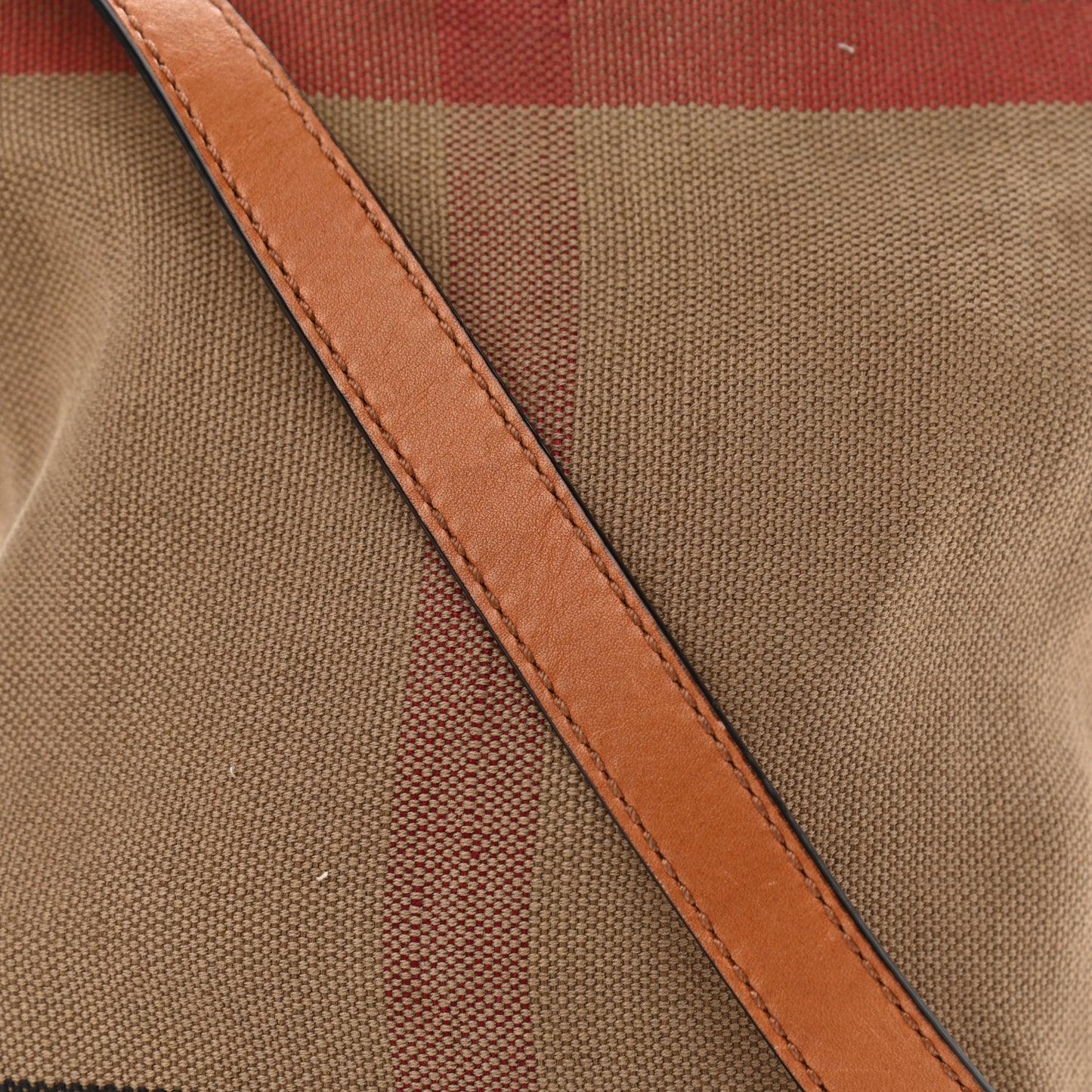 Canvas Mega Check Mini Ashby Tassel Crossbody Saddle Brown