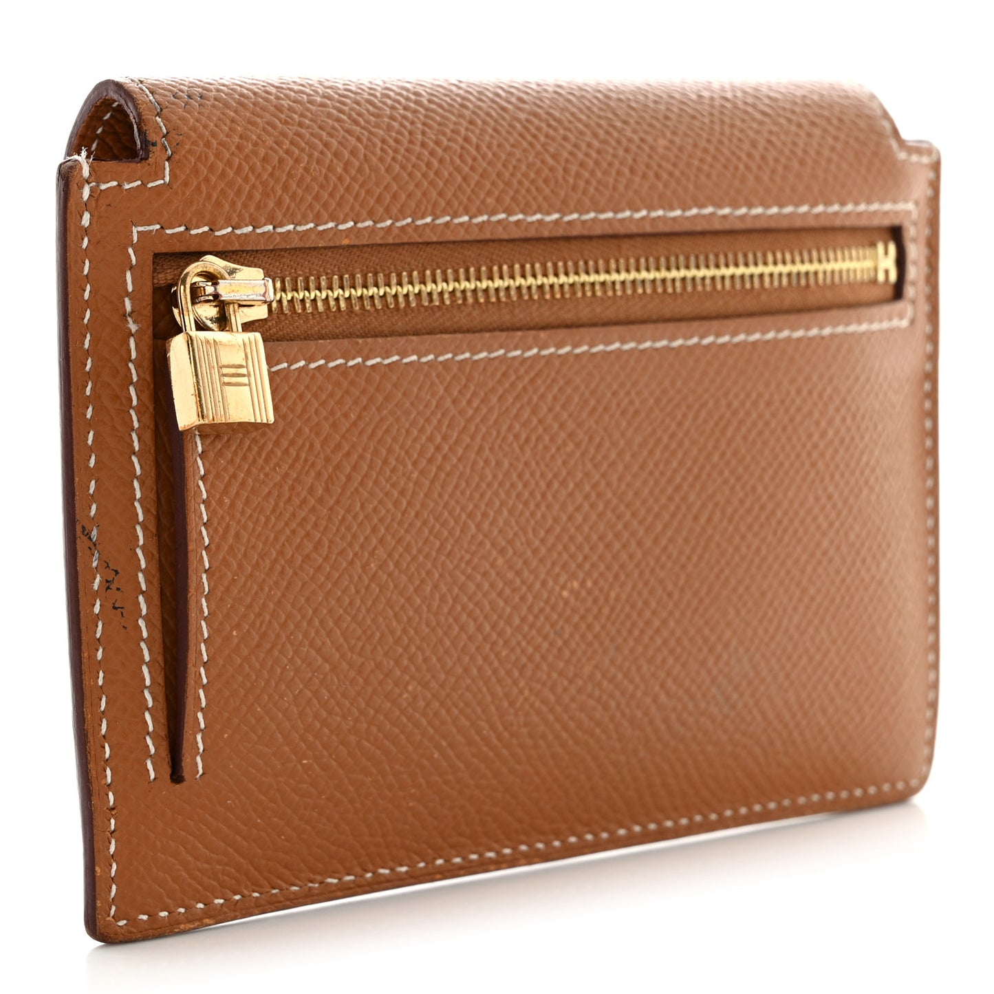 Epsom Kelly Pocket Compact Wallet Gold
