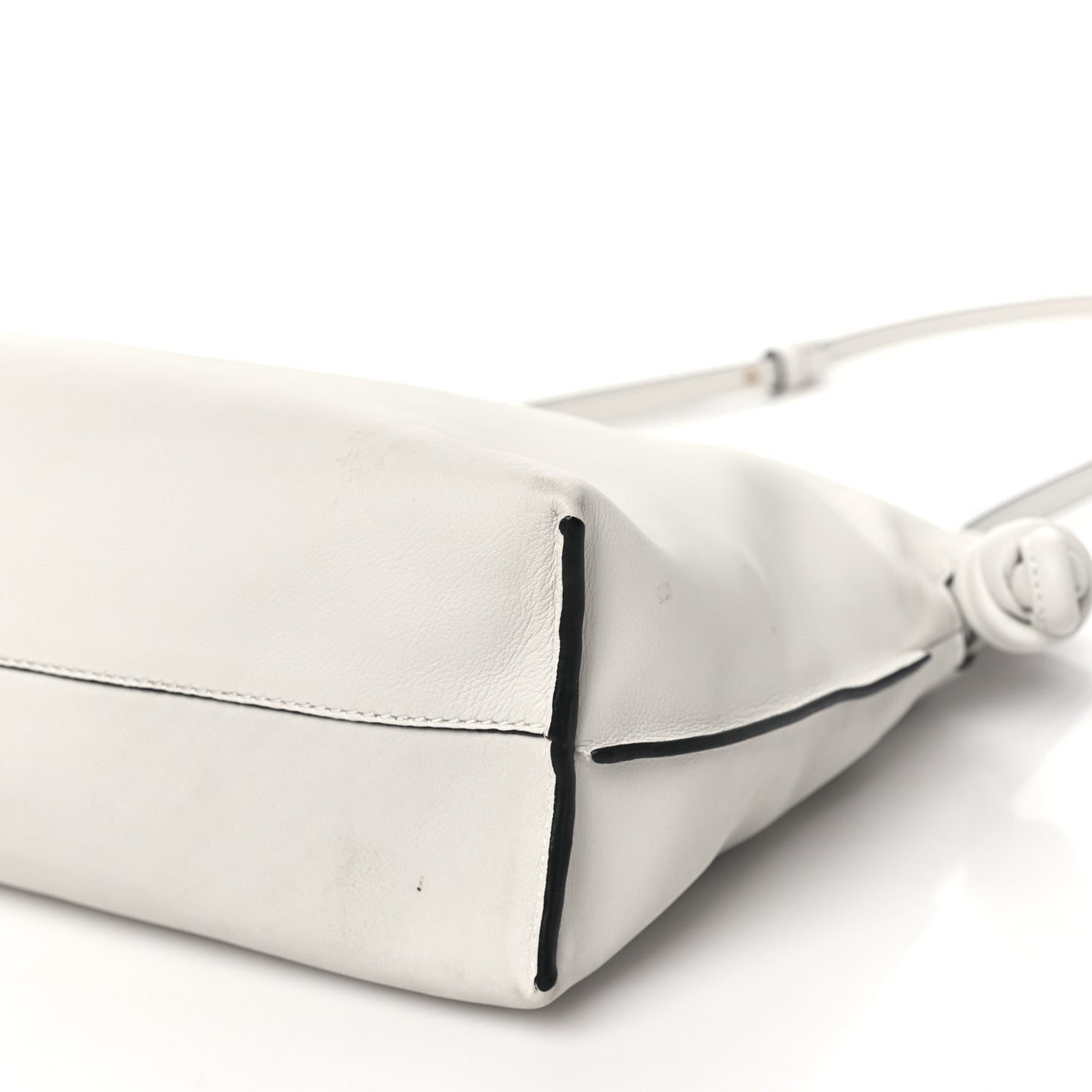 Calfskin Small Flamenco Knot Bag Soft White