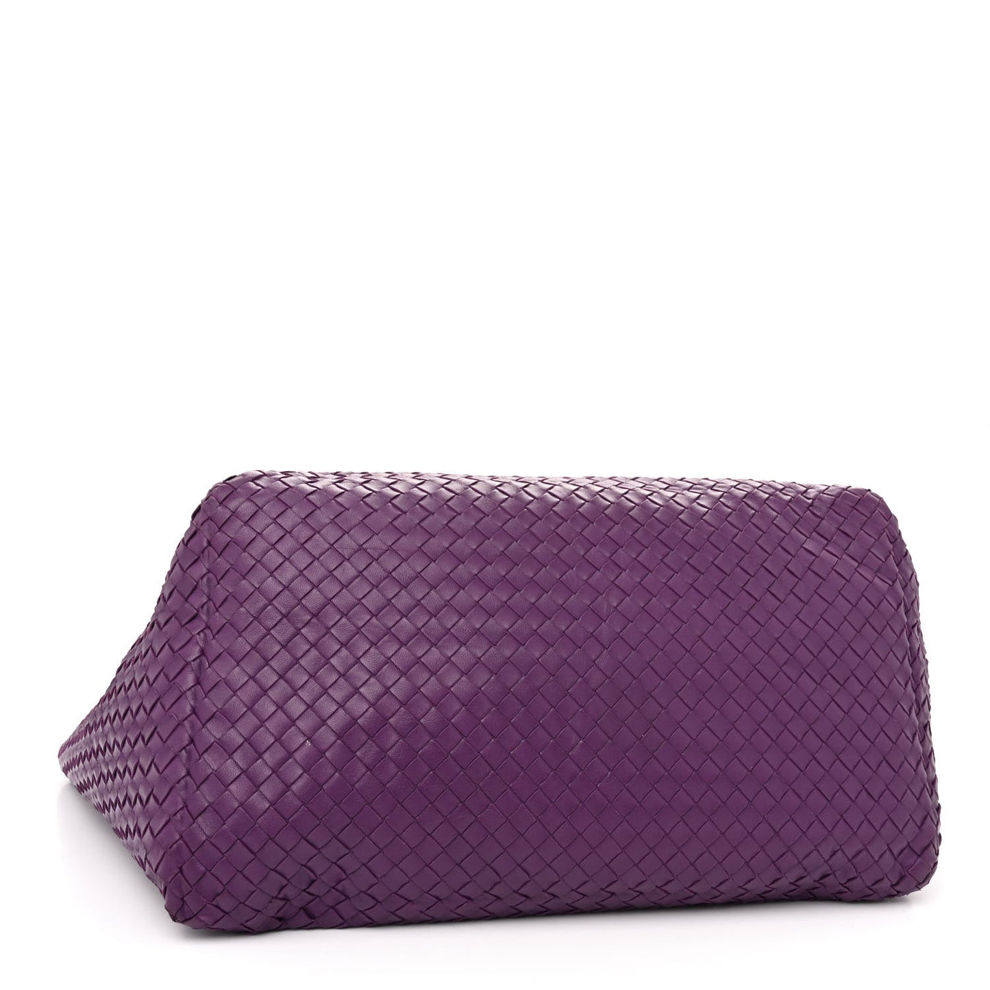 Nappa Intrecciato Large Cesta Tote Eggplant