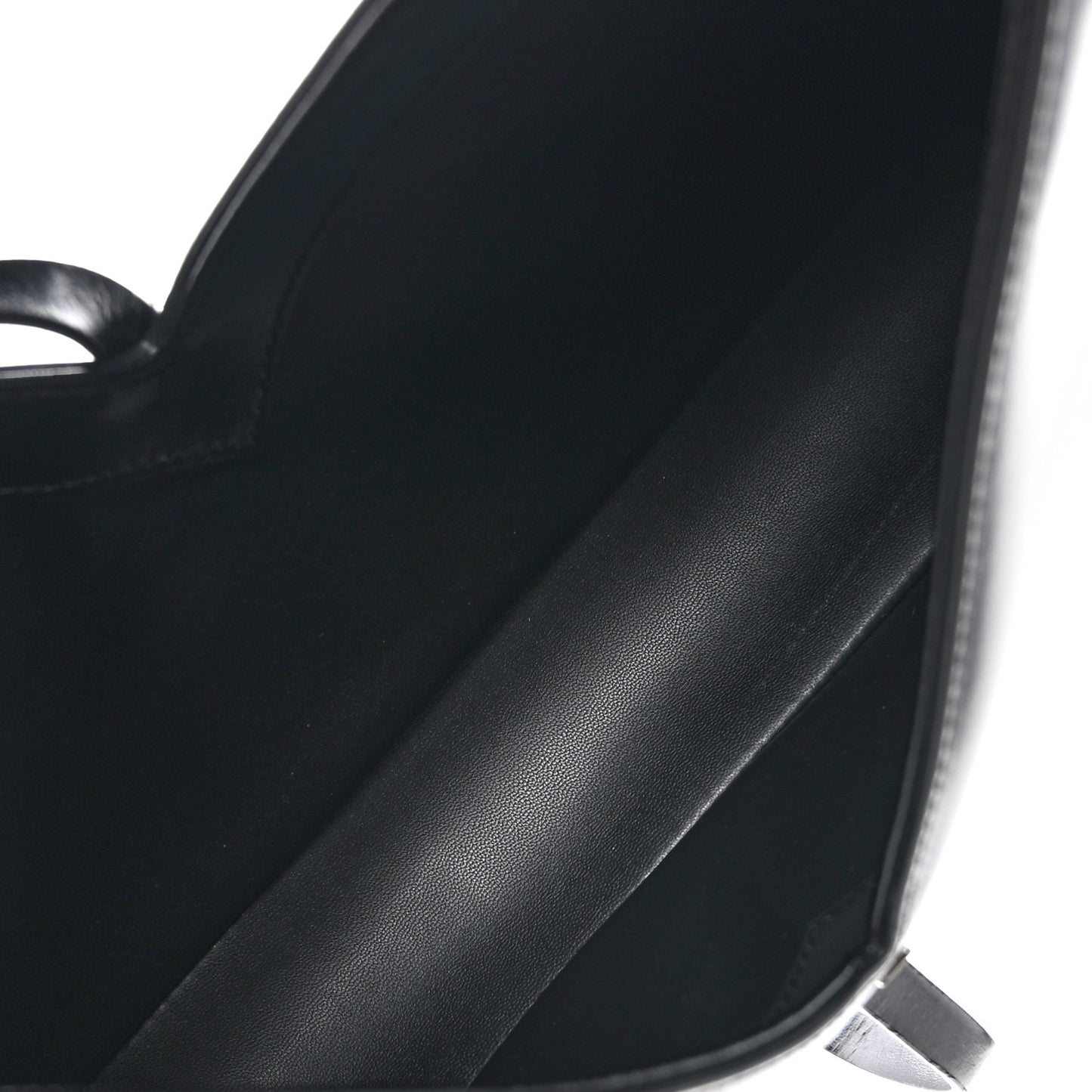 Box Calfskin Small Cut Out Shoulder Bag Black
