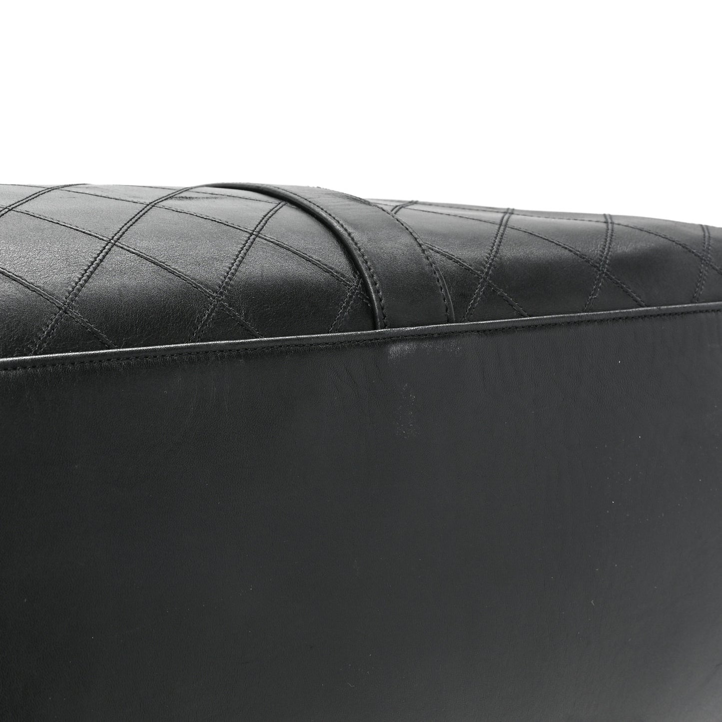 Calfskin Stitched CC Boston Black