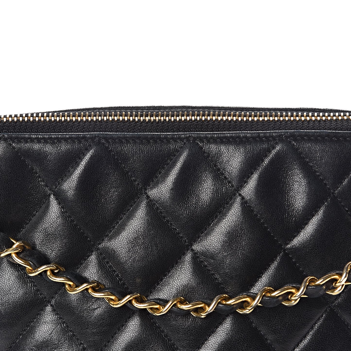 Lambskin Quilted Shoulder Bag Black