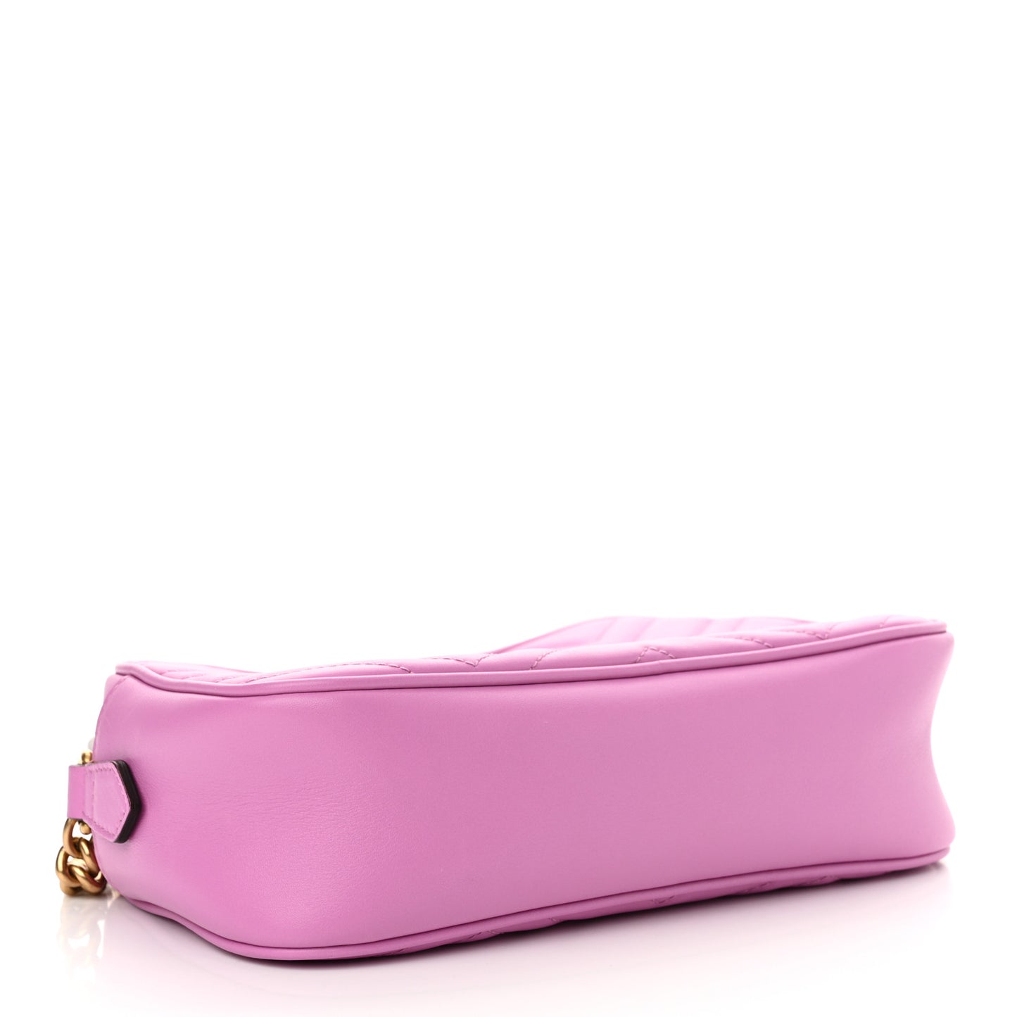 Calfskin Matelasse Small GG Marmont Chain Shoulder Bag Candy Mousse