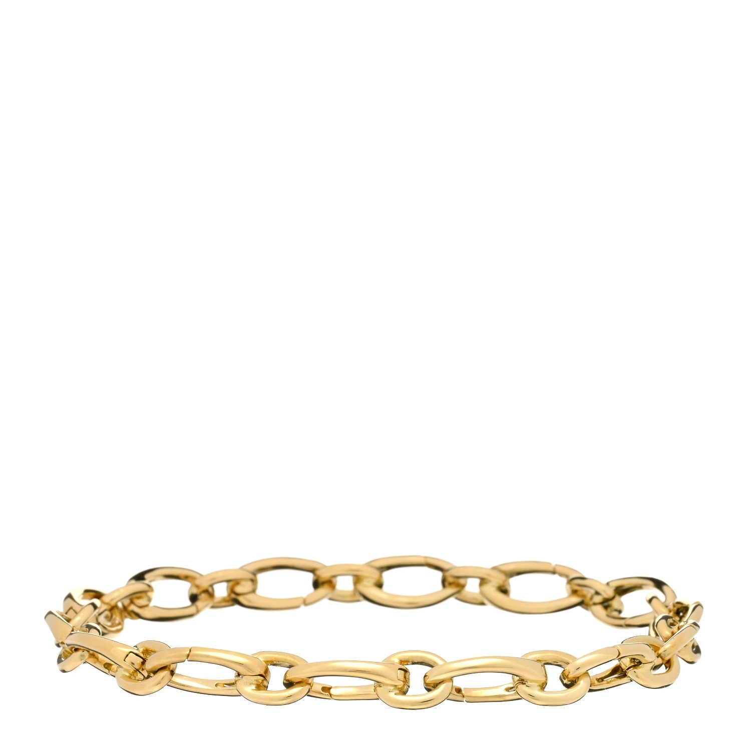 Tiffany 18K Yellow Gold Clasping Oval Link Bracelet 1152186