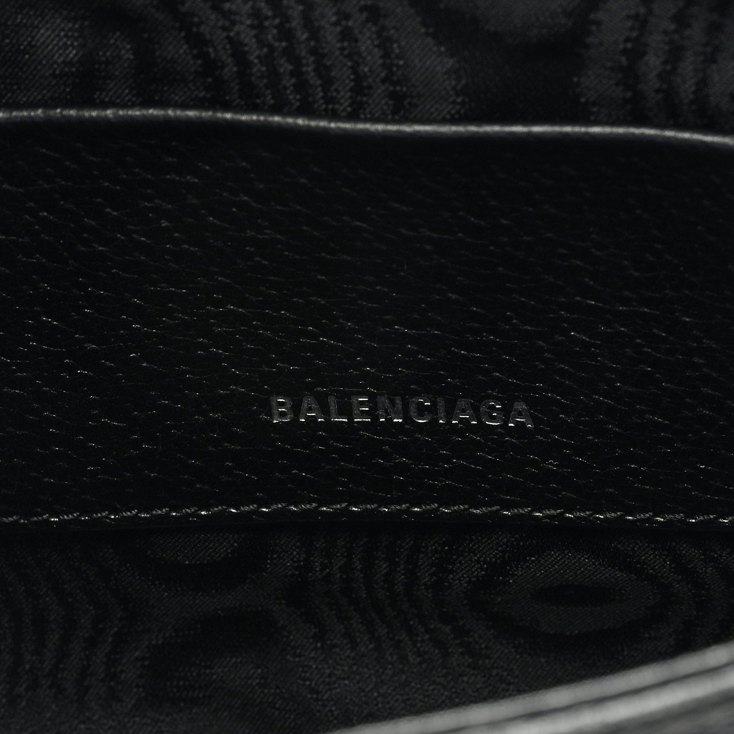 X BALENCIAGA BB Monogram Calfskin Web Mini Jackie 1961 Hobo Black