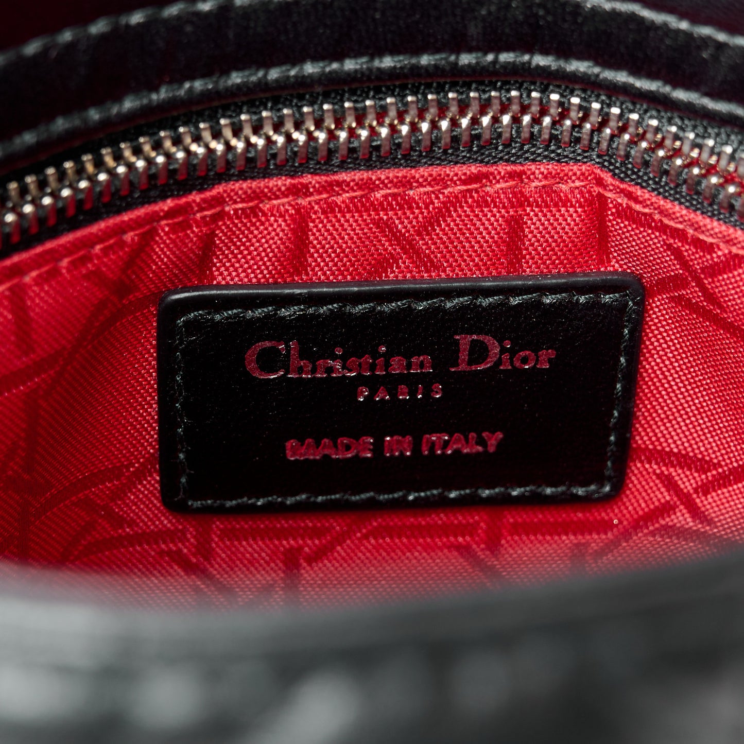 Lambskin Cannage Mini Lady Dior Black