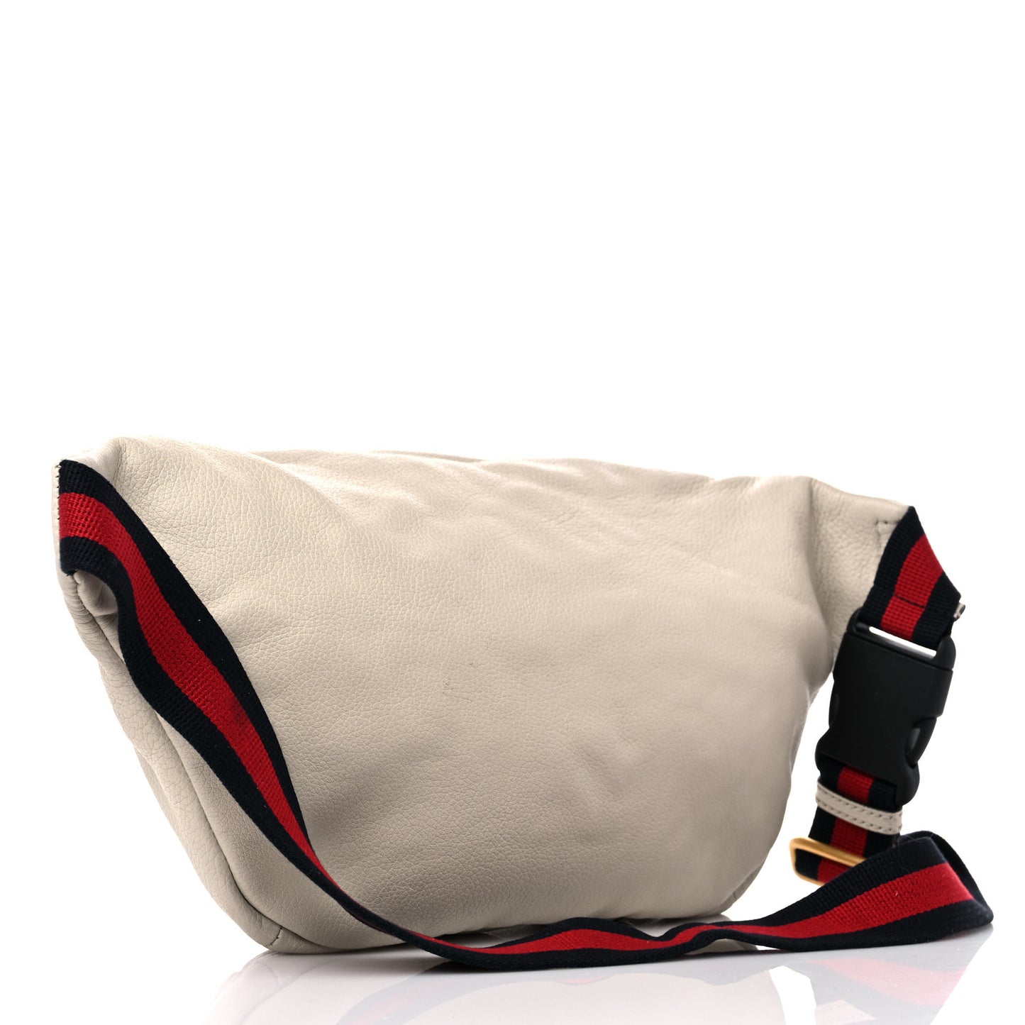Grained Calfskin Logo Belt Bag White