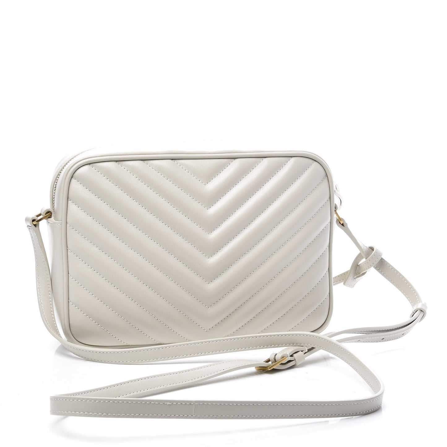Calfskin Matelasse Monogram Lou Camera Bag Crema Soft