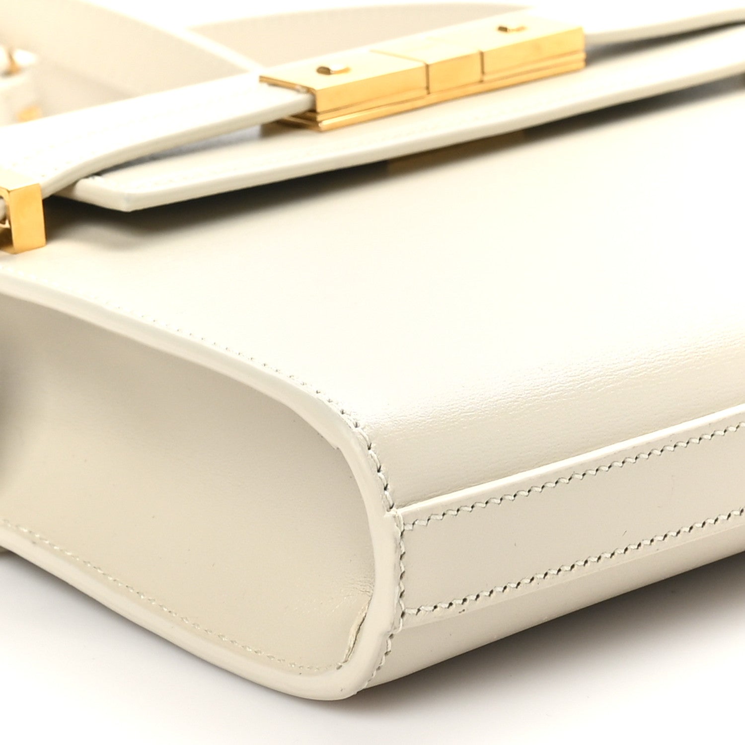 Saint Laurent Smooth Calfskin Mini Manhattan Shoulder Bag Crema Soft 9 of 11
