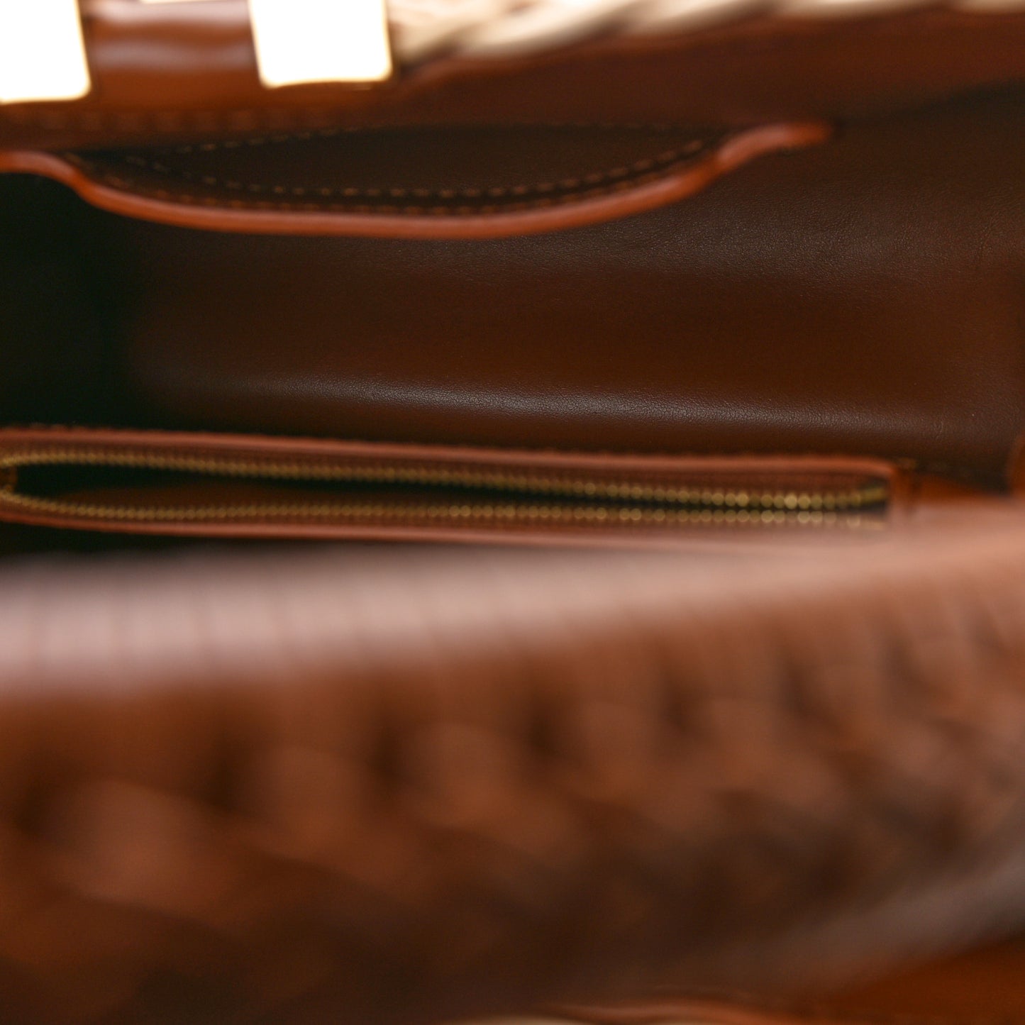 Rattan Calfskin Capucines BB Tan