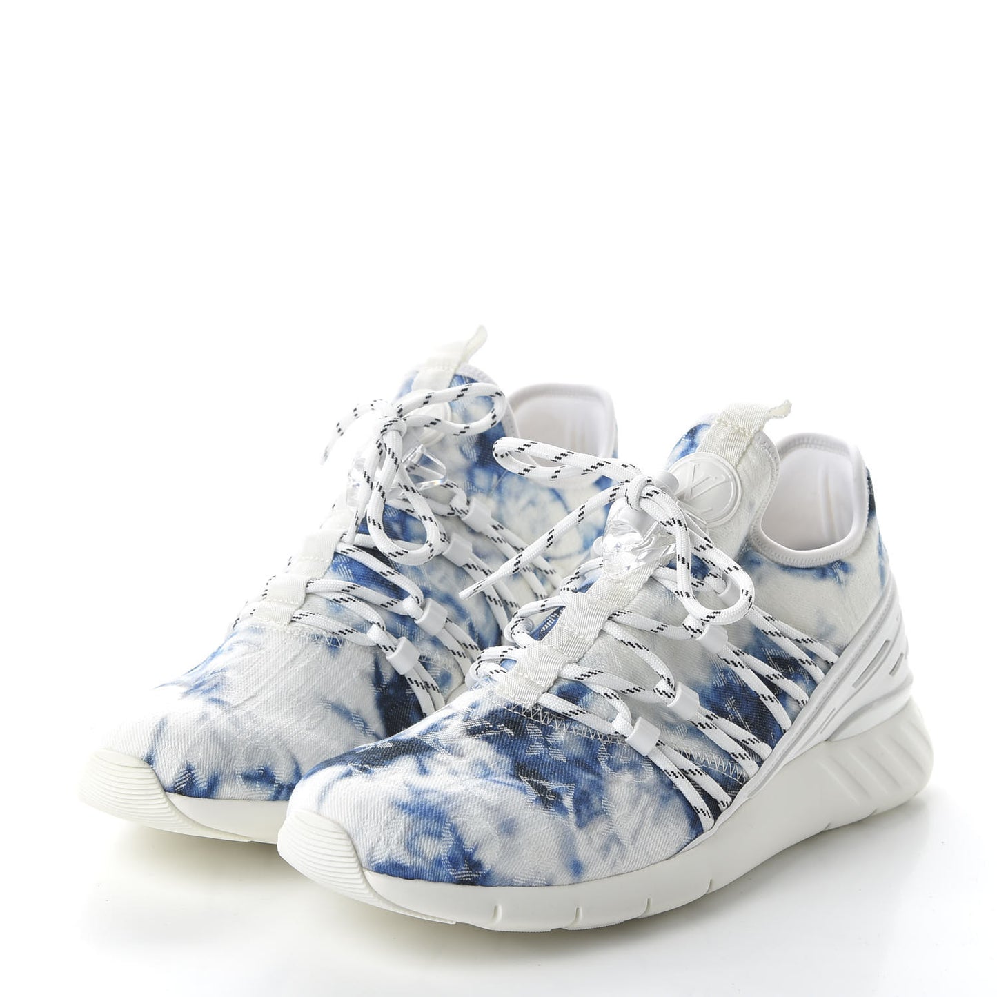 Denim Rubber Monogram Fastlane Low Sneakers 8 Marine